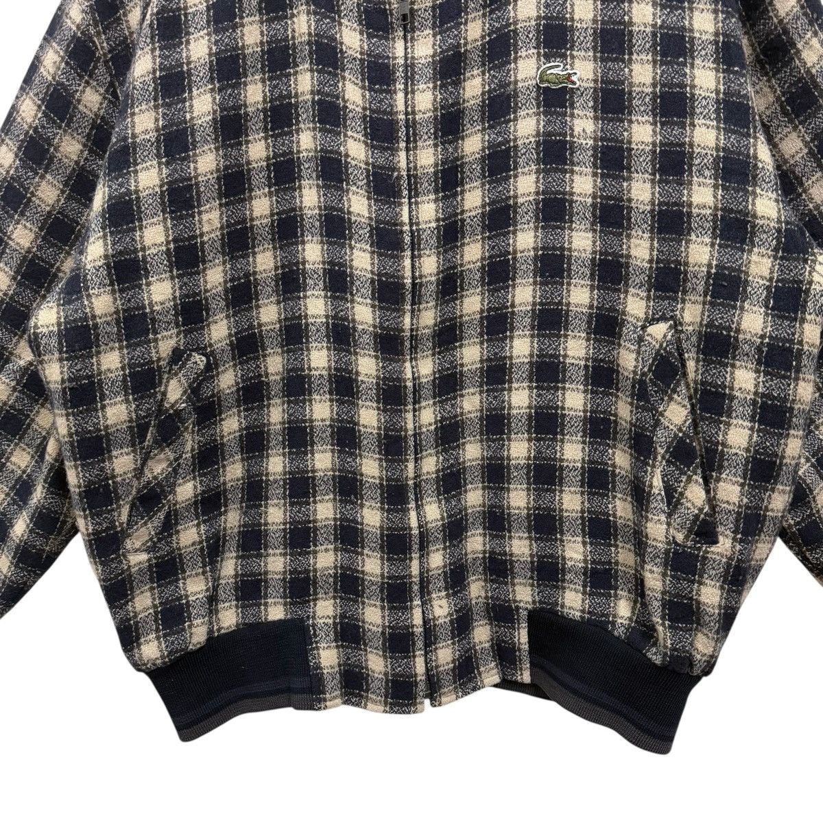 Lacoste Vintage Lacoste Chemise Wool Bomber Jacket Plaid Size US XL / EU 56 / 4 - 4 Thumbnail
