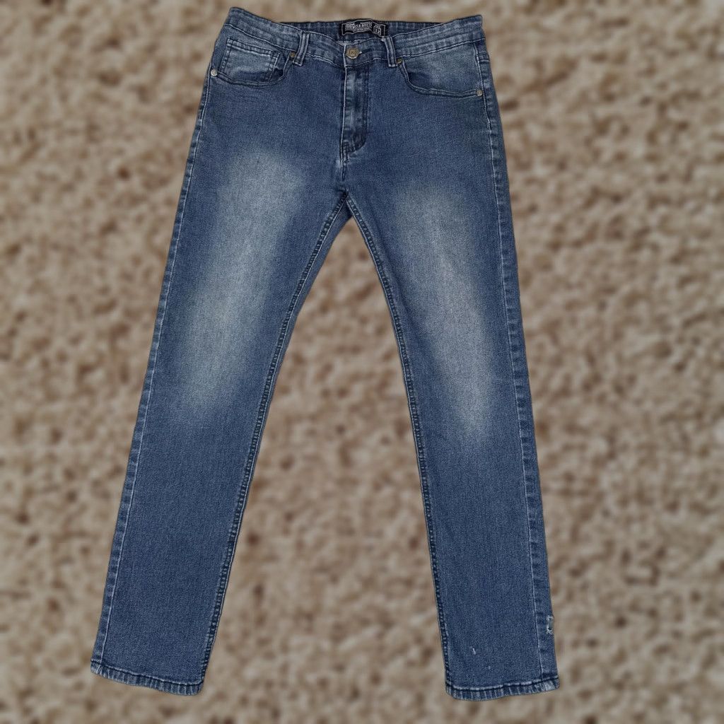 Vintage Stitches & Rivets Jeans Mens 32x30 Blue Wash Active Denim Slim Tapered Stretch Size US 32 / EU 48 - 1 Thumbnail