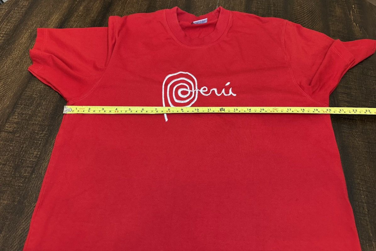 Vintage Peru Embroidered T Shirt Red Short Sleeve Rutsbel Tag-Large Size US L / EU 52-54 / 3 - 6 Thumbnail