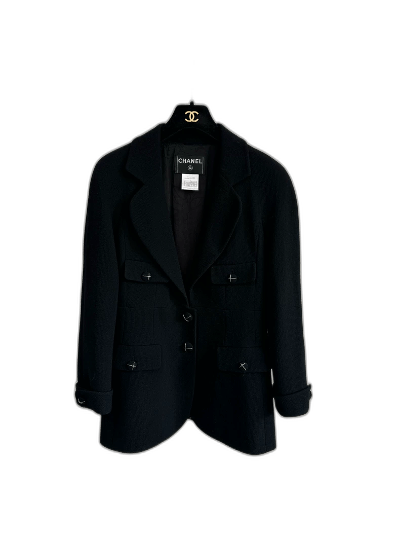 Chanel Chanel Black Blazer, Size 40, Like New -2505 Size L / US 10 / IT 46 - 1 Thumbnail