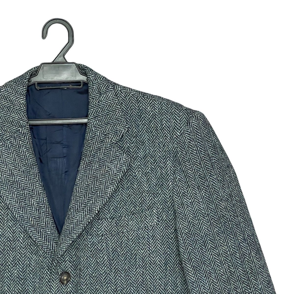 Harris Tweed Vintage Harris Tweed Vightex Custom Herringbone Wool Blazer Size 42R - 2 Thumbnail