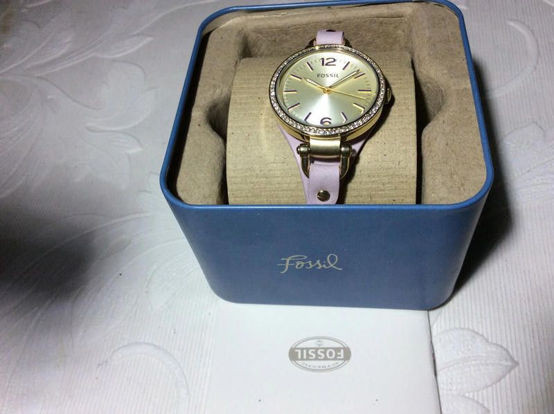 Fossil Fossil ladies silver dial leather strap watch Size ONE SIZE - 10 Thumbnail