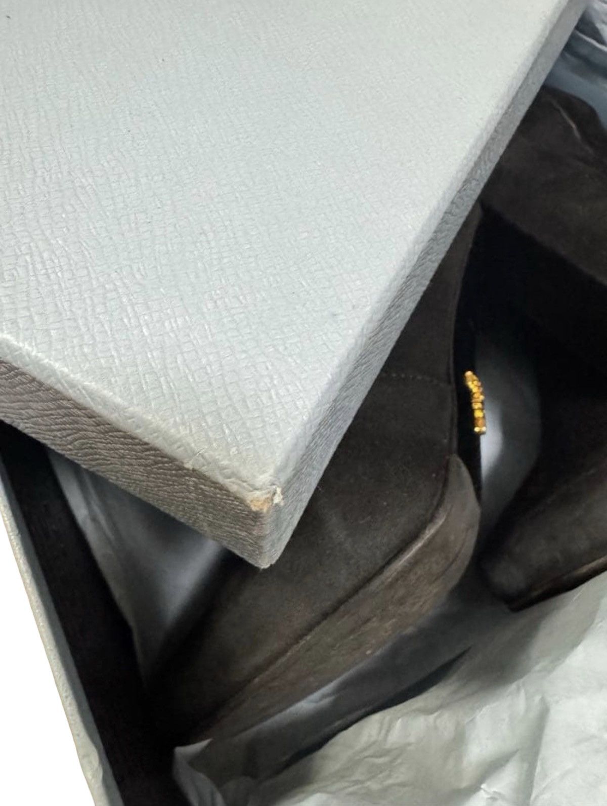 Prada PRADA Archival Calf Suede Block Heel Long Boots Size US 7 / IT 37 - 10 Thumbnail