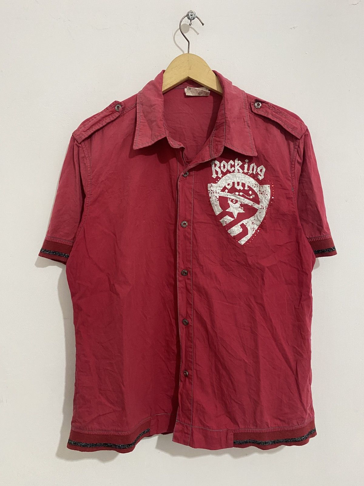 If Six Was Nine × Japanese Brand × Le Grande Bleu (L.G.B.) Aston design double layer button shirt japanese ifsixwasnine Size US M / EU 48-50 / 2 - 3 Thumbnail