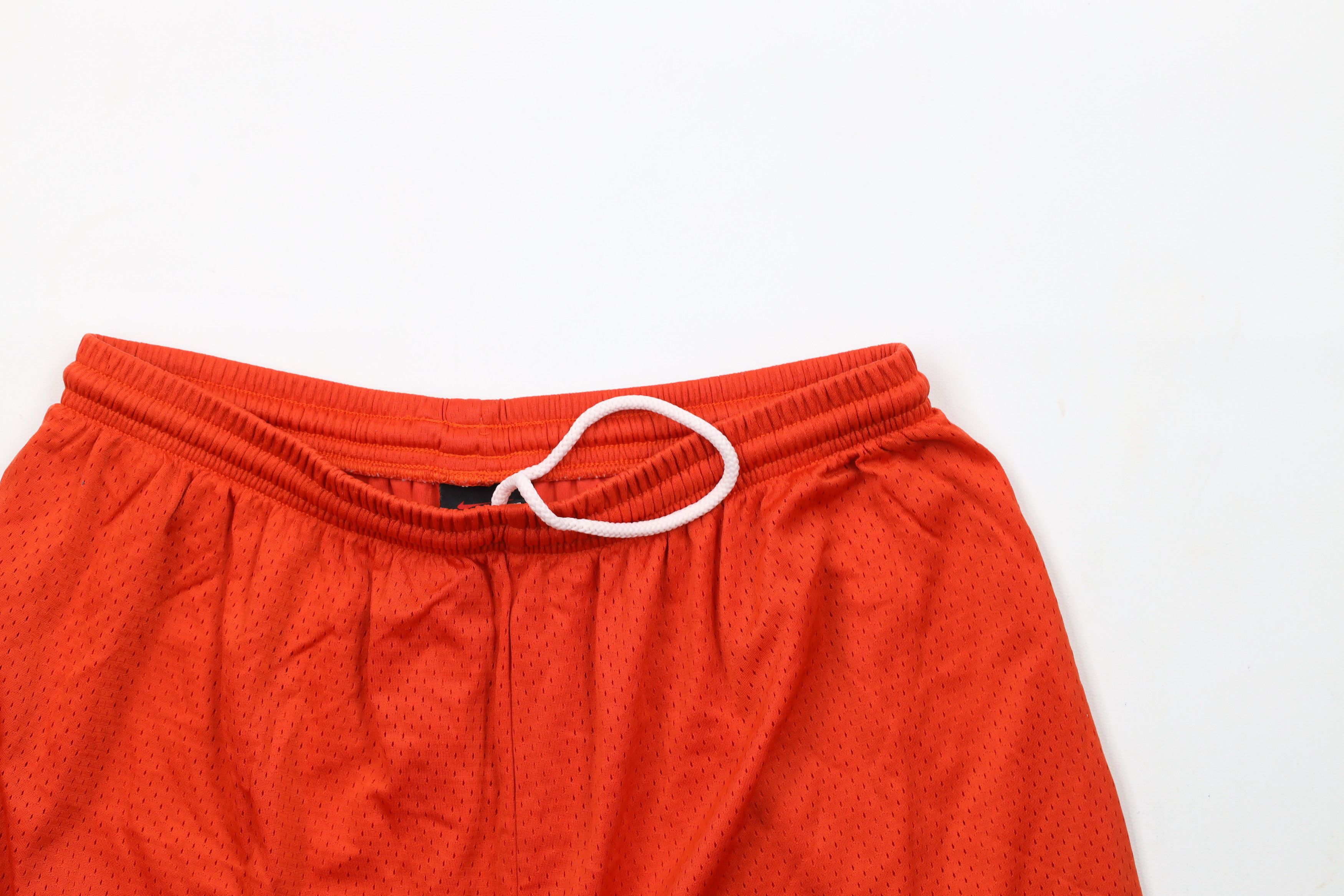 Nike × Vintage Vintage 90s Nike Mini Swoosh Above Knee Mesh Shorts Orange Size US 32 / EU 48 - 2 Thumbnail
