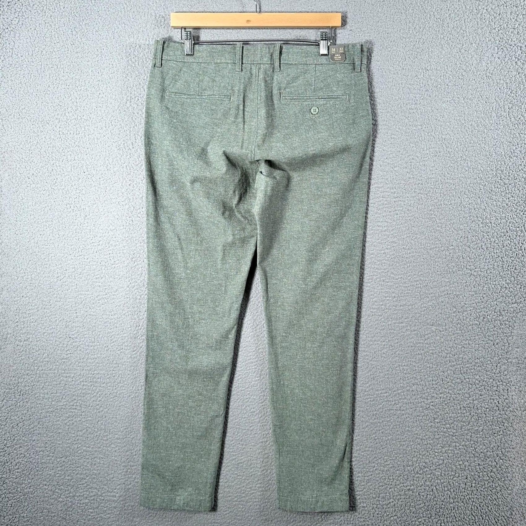 J.Crew J.CREW Chino Pants Mens Green Slim Stretch Twill 34x32 Size US 34 / EU 50 - 2 Thumbnail