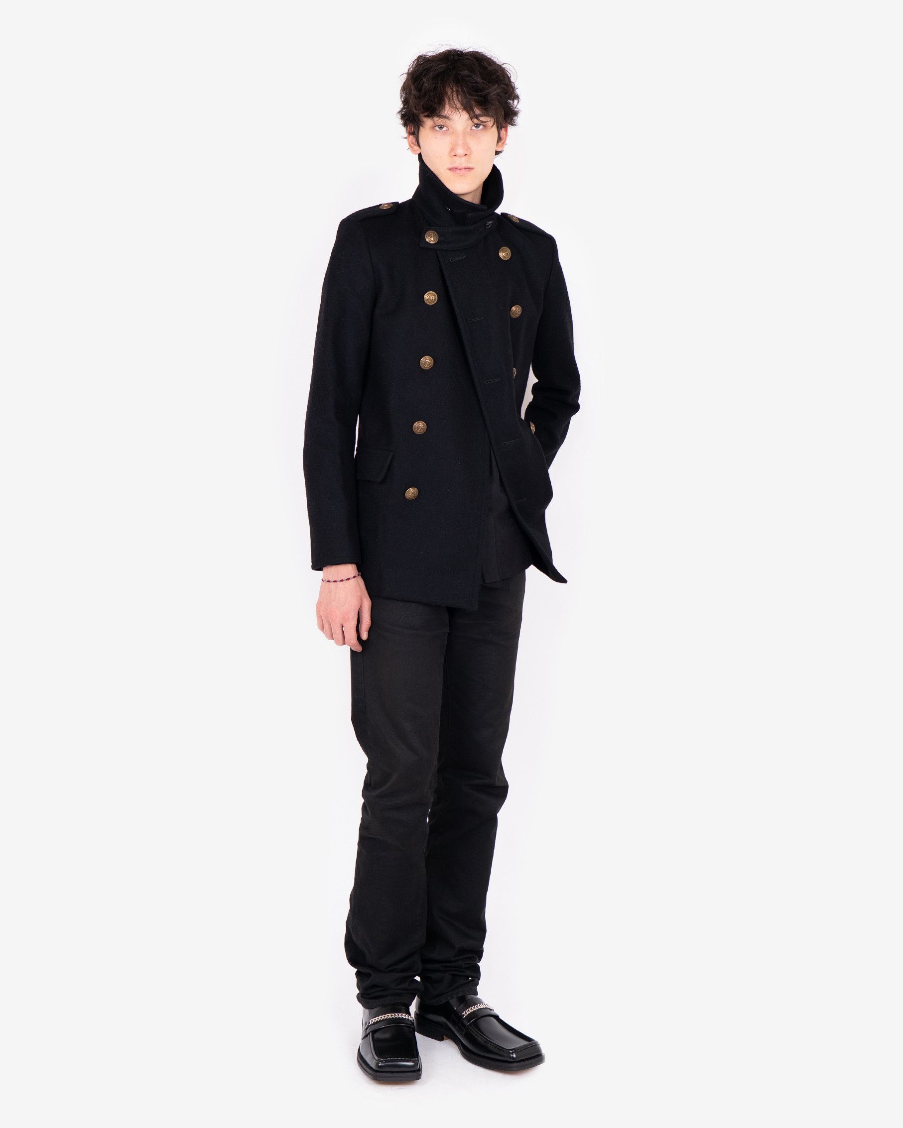 Saint Laurent Paris Wool Military Coat (FW13) Size US S / EU 44-46 / 1 - 8 Thumbnail