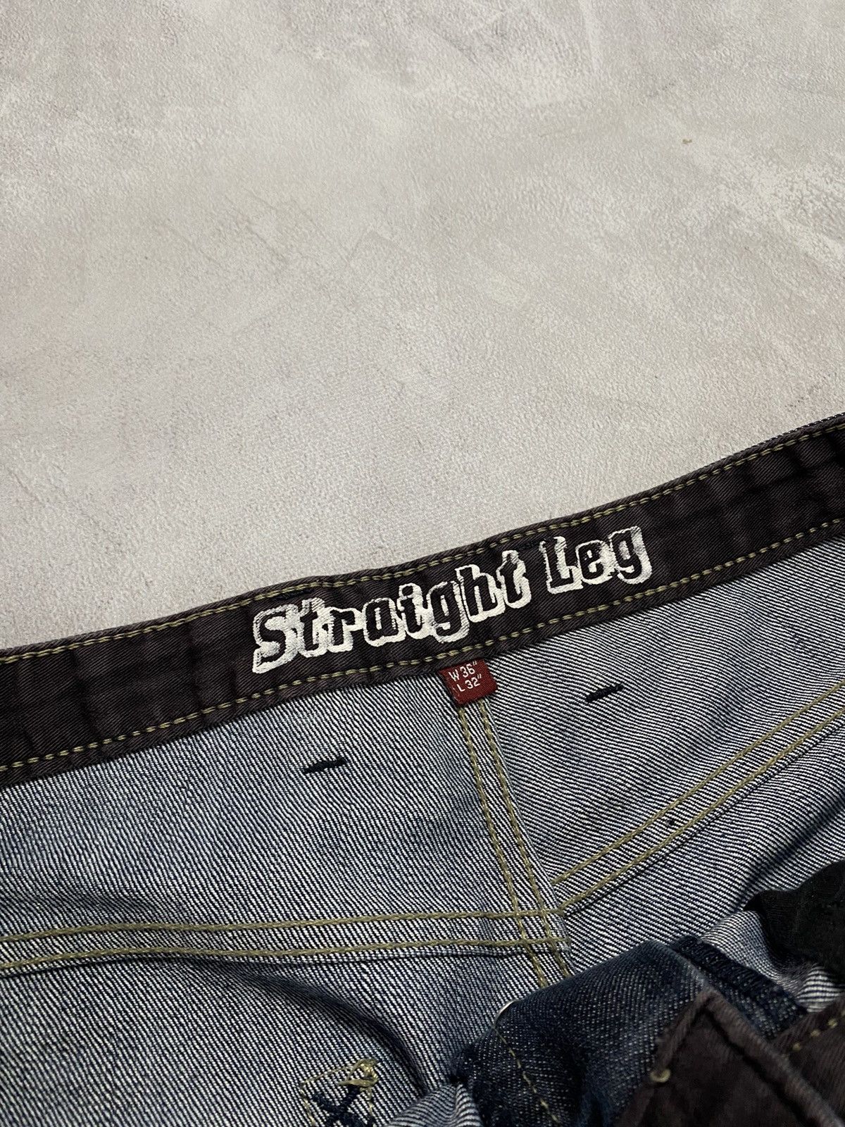 Japanese Brand × Vintage 🩻 Vintage Straight Leg Jeans Pants Distressed Style Size US 36 / EU 52 - 8 Thumbnail