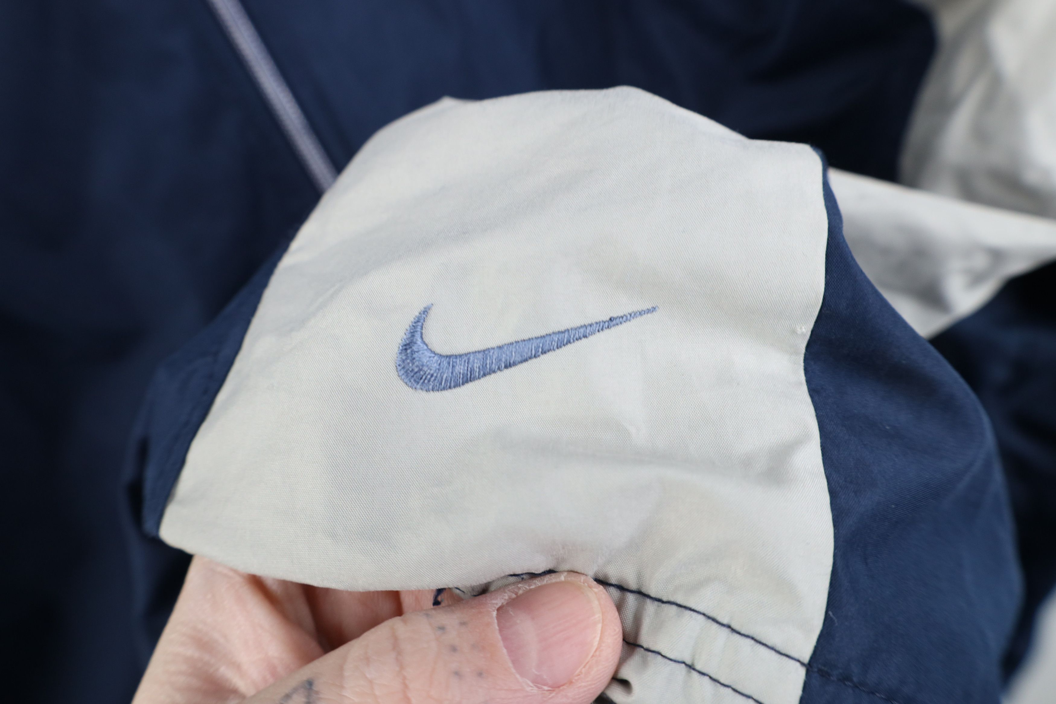 Nike Vintage Nike Scott Mini Swoosh Lined Windbreaker Jacket Blue Size US L / EU 52-54 / 3 - 4 Thumbnail