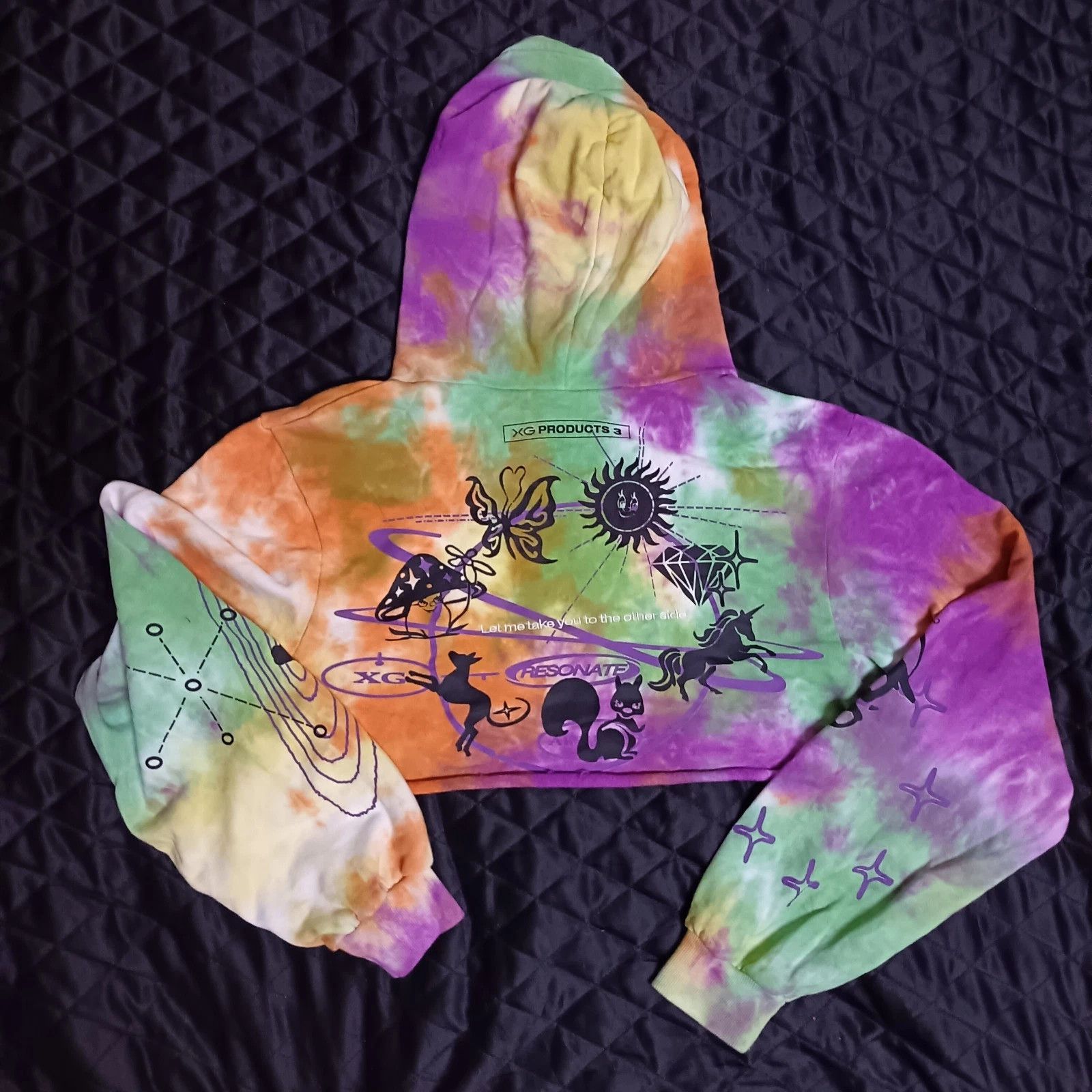 Other XG Tie-Dyed Cropped Hoodie XGALX Kpop Merch Size S / US 4 / IT 40 - 8 Thumbnail