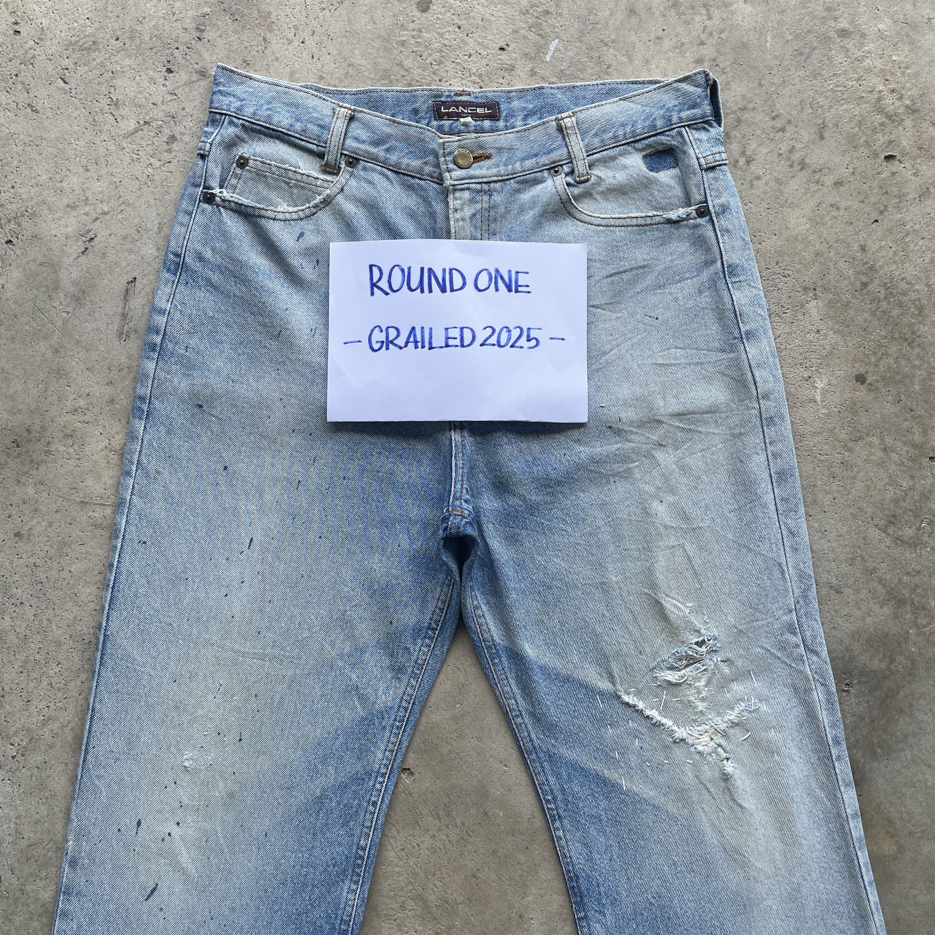 Lancel VINTAGE LANCEL PARIS FADED PAINTER JEANS DISTRESSED PANTS Size US 32 / EU 48 - 3 Thumbnail