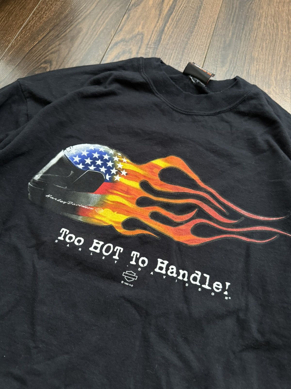 Harley Davidson Vintage 90s Flame Harley Davidson 1999 Long Sleeve Shirt Size US XL / EU 56 / 4 - 3 Thumbnail