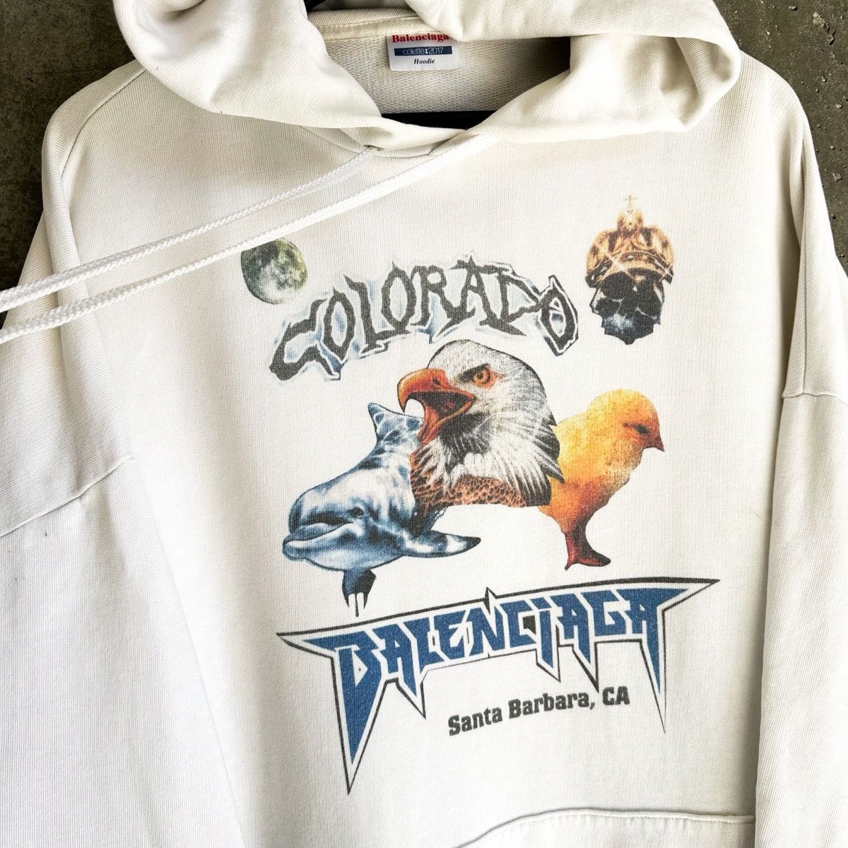 Balenciaga 1/1 2017 Balenciaga x Colette Paris Pop-Up Collage Hoodie Size US XL / EU 56 / 4 - 10 Thumbnail