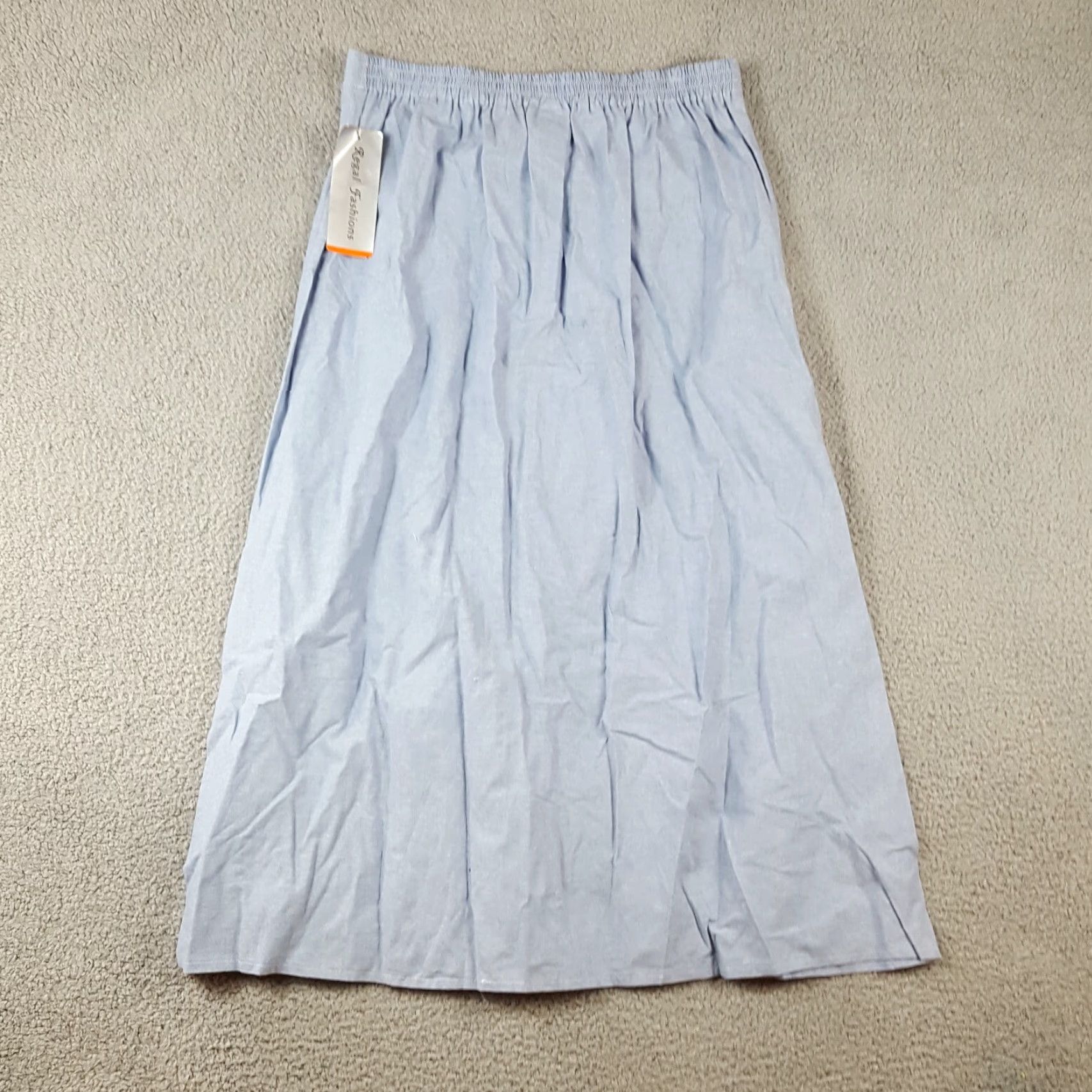 Denime VINTAGE Regal Denim A-Line Maxi Skirt Women's Large Blue Button Front 80s 90s Western Retro Size 36" / US 14 / IT 50 - 6 Thumbnail