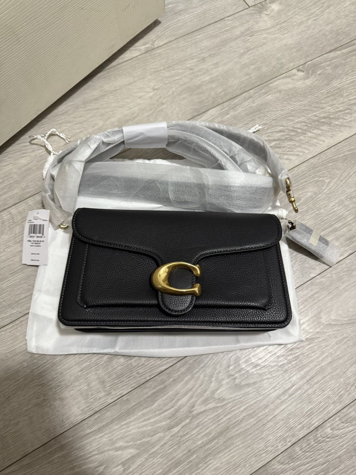 Coach Cashop Tabby Shoulder Bag 26 Pebbled Leather/brass/black, Women's