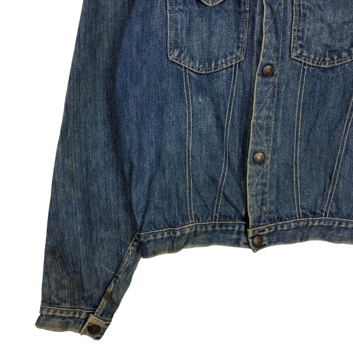 Japanese Brand 🔥Vintage Biker Denim Trucker Jacket Made Well Union Made Size US M / EU 48-50 / 2 - 4 Thumbnail