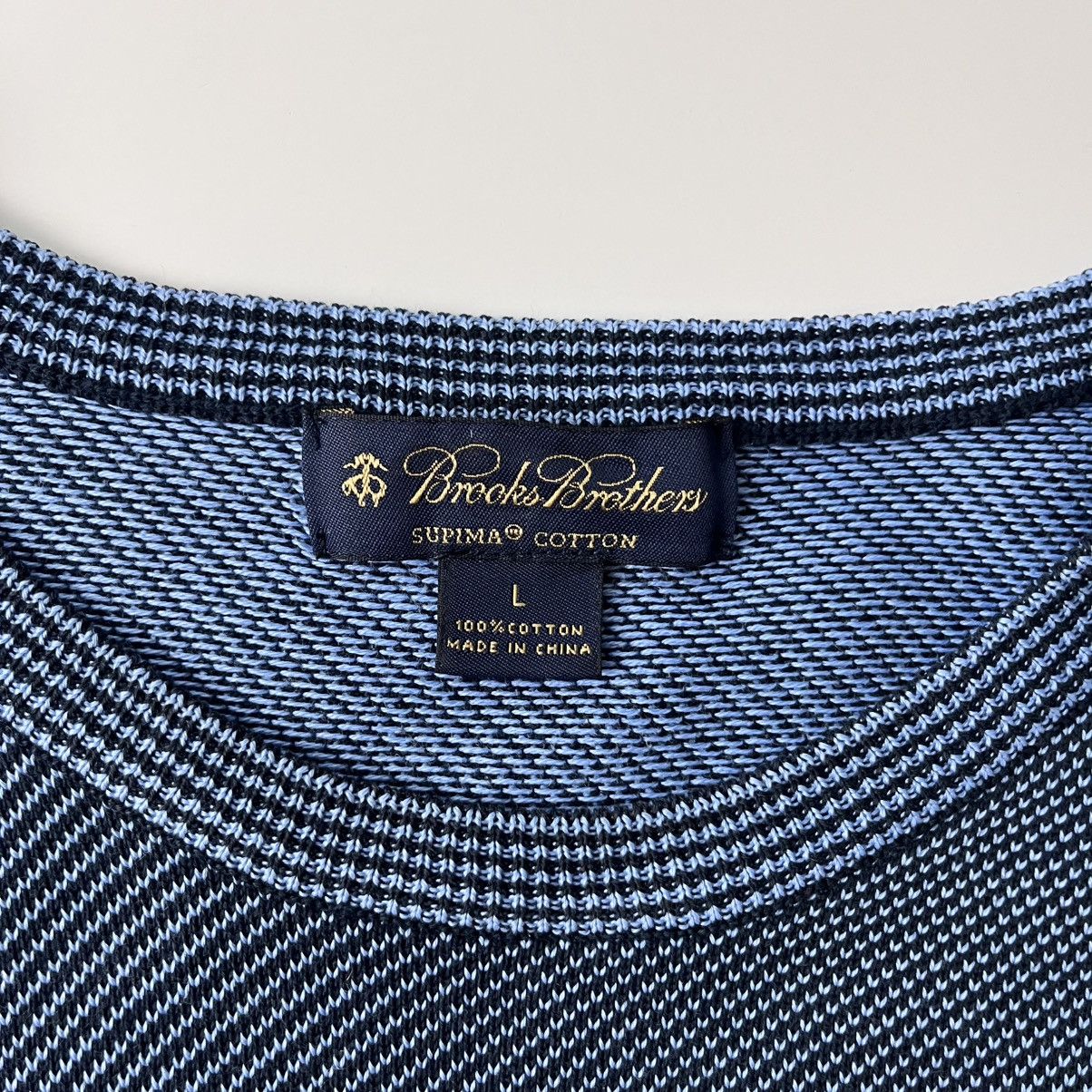 Brooks Brothers Brooks Brothers Men Pullover Sweater Large Blue Cotton Size US L / EU 52-54 / 3 - 3 Thumbnail