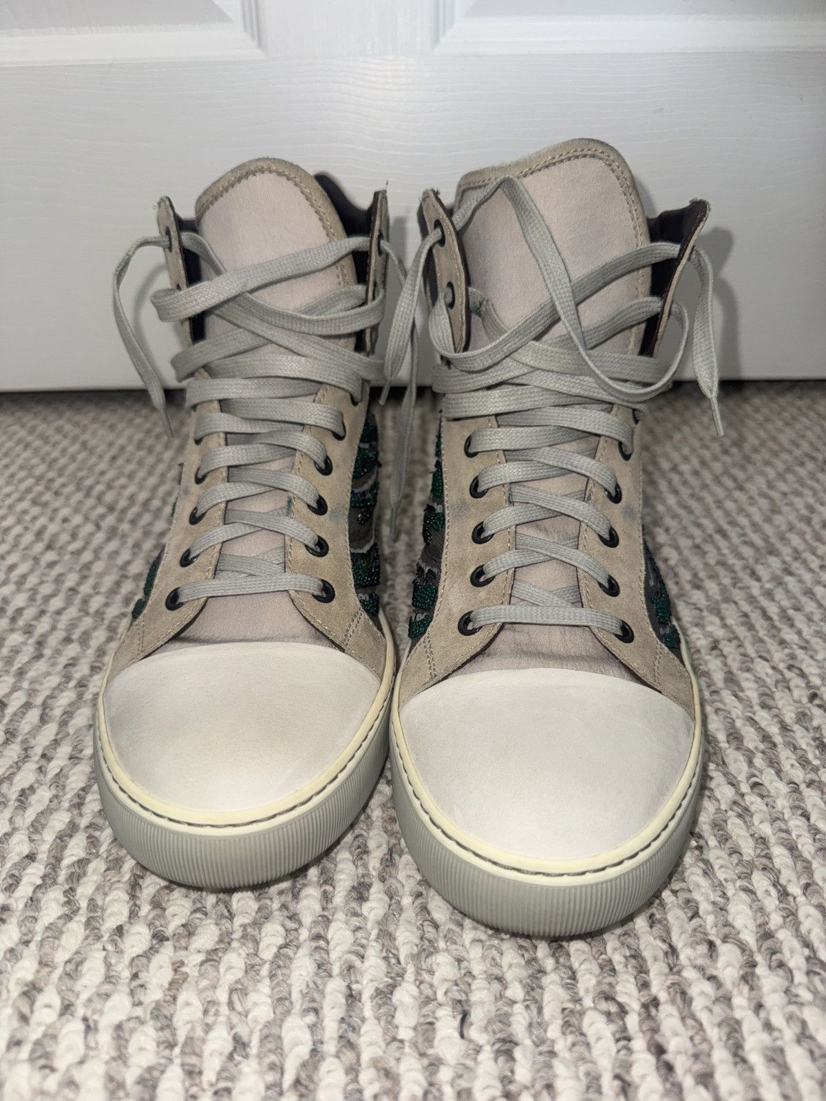 Lanvin Lanvin High-Top Sequin Embroidered Trainer –Multi-Color US 8 Size US 8 / EU 41 - 4 Thumbnail