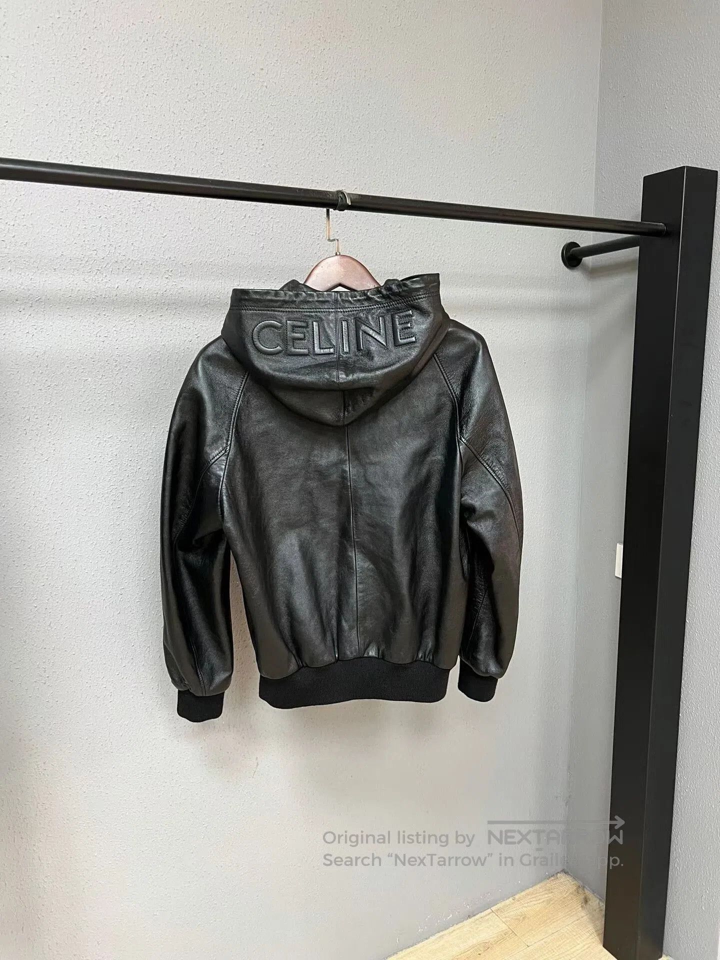 Celine celine black lambskin logo hoodie jacket. Size US L / EU 52-54 / 3 - 2 Thumbnail