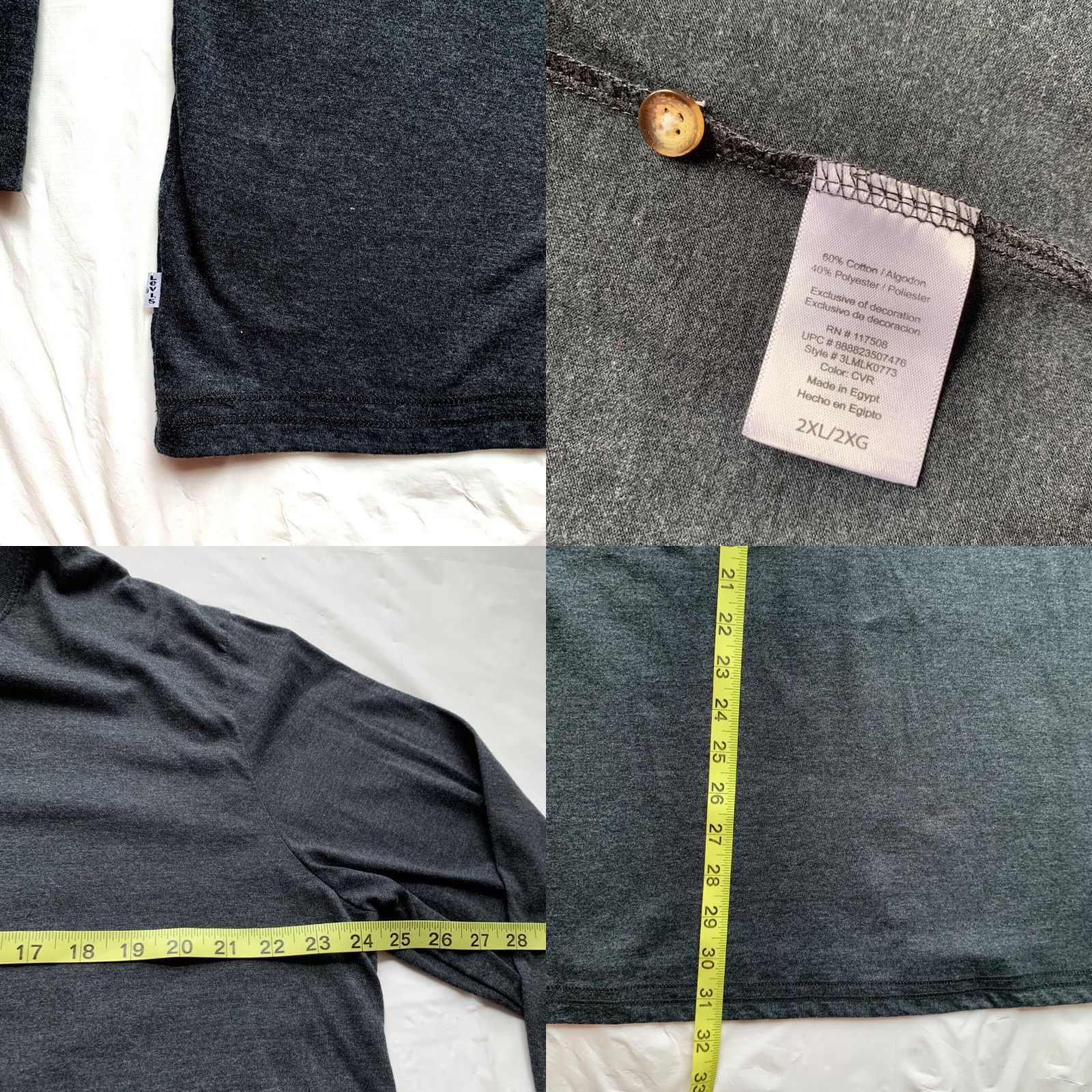 Levi's Levi's Henley Shirt Mens 2XL Gray Thermal Long Sleeve Casual Outdoor NEW Size US XXL / EU 58 / 5 - 8 Thumbnail