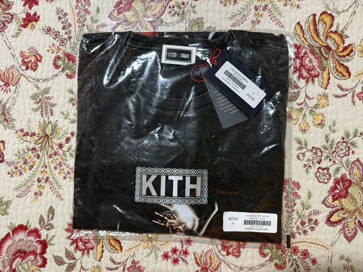 Marvel Vs Kith Thor Vintage Tee Black Logo T-Shirt XL