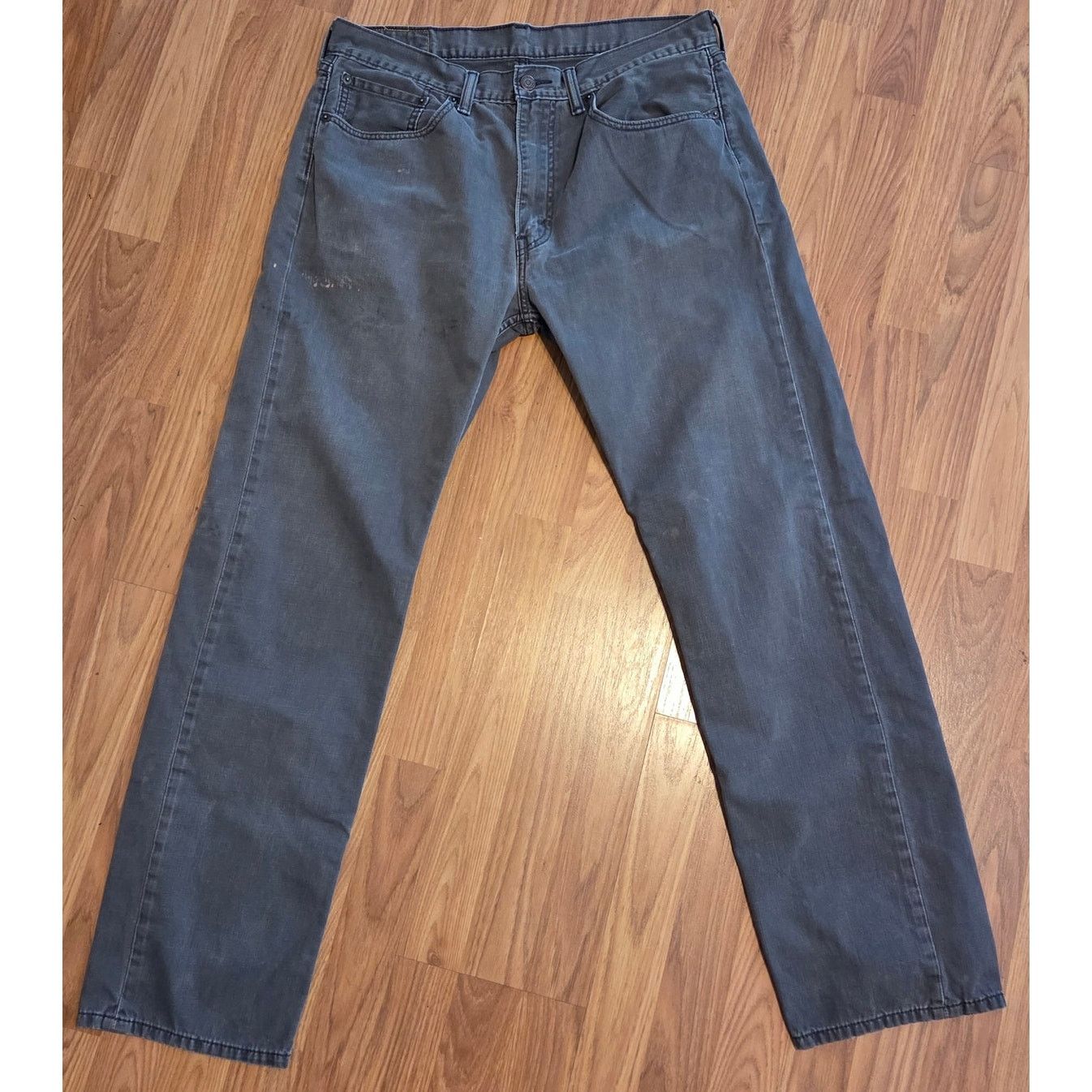 Levi's Levi's 505 Regular Fit Grey Denim Jeans - 36x34 Size US 36 / EU 52 - 3 Thumbnail