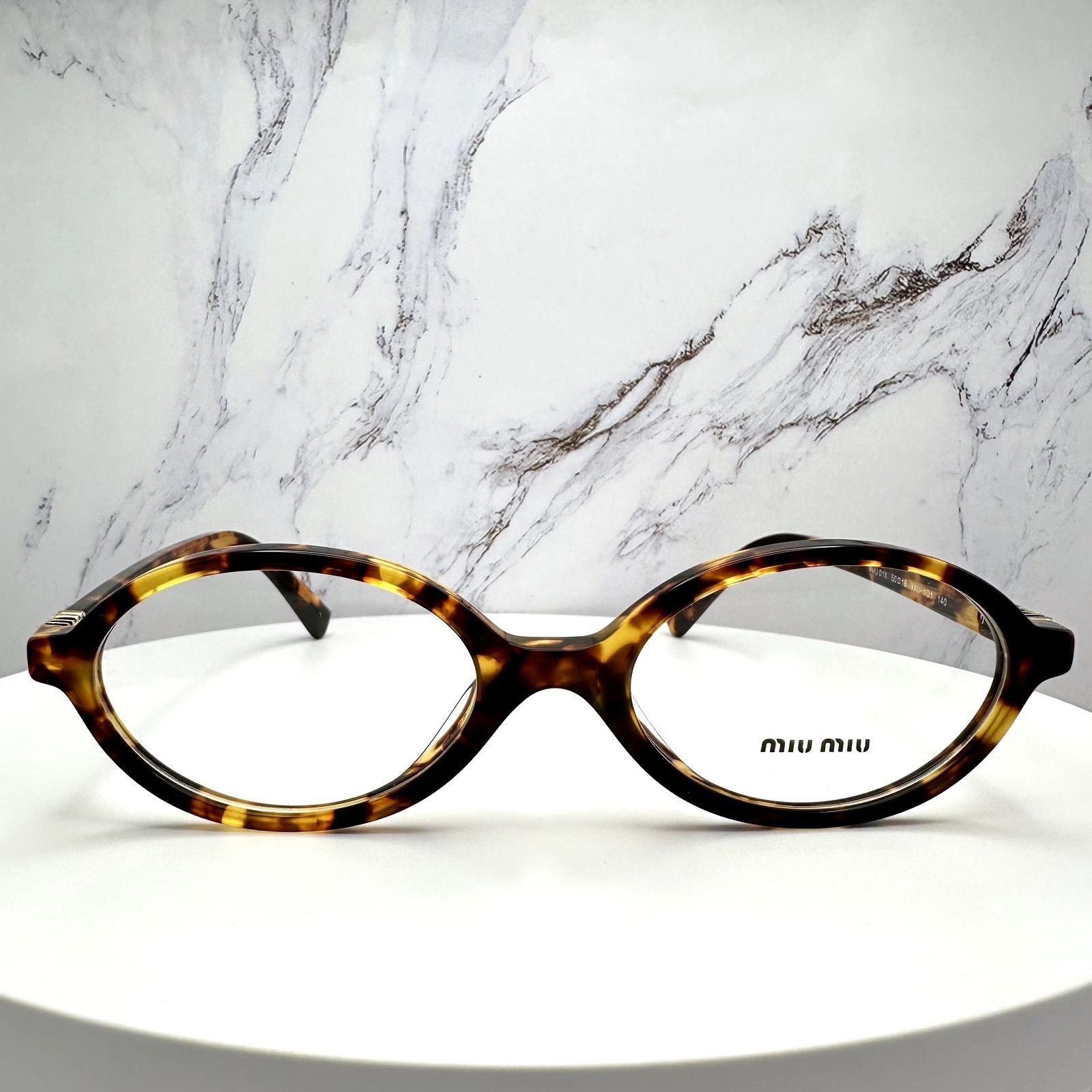 Miu Miu NEW MIU MIU Womens Eyeglasses Brown Oval Full Rim Frames Size ONE SIZE - 2 Thumbnail