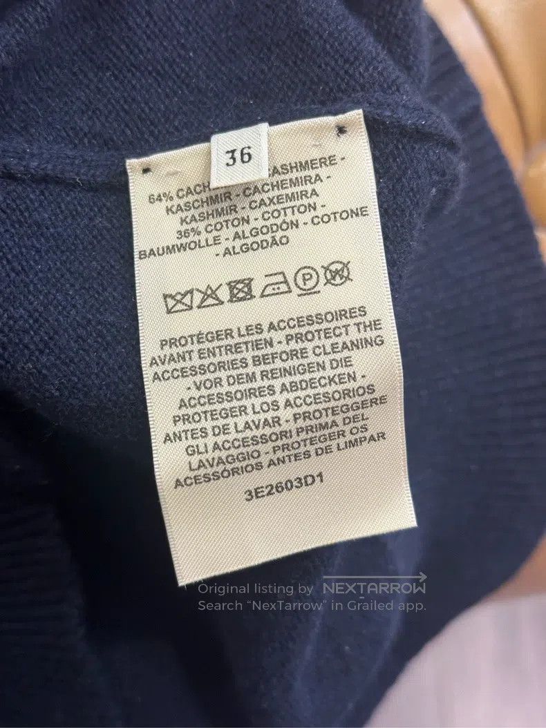Hermes Hermes Women's Cashmere Round Neck Short Sleeve Sweater Size XS / US 0-2 / IT 36-38 - 4 Thumbnail