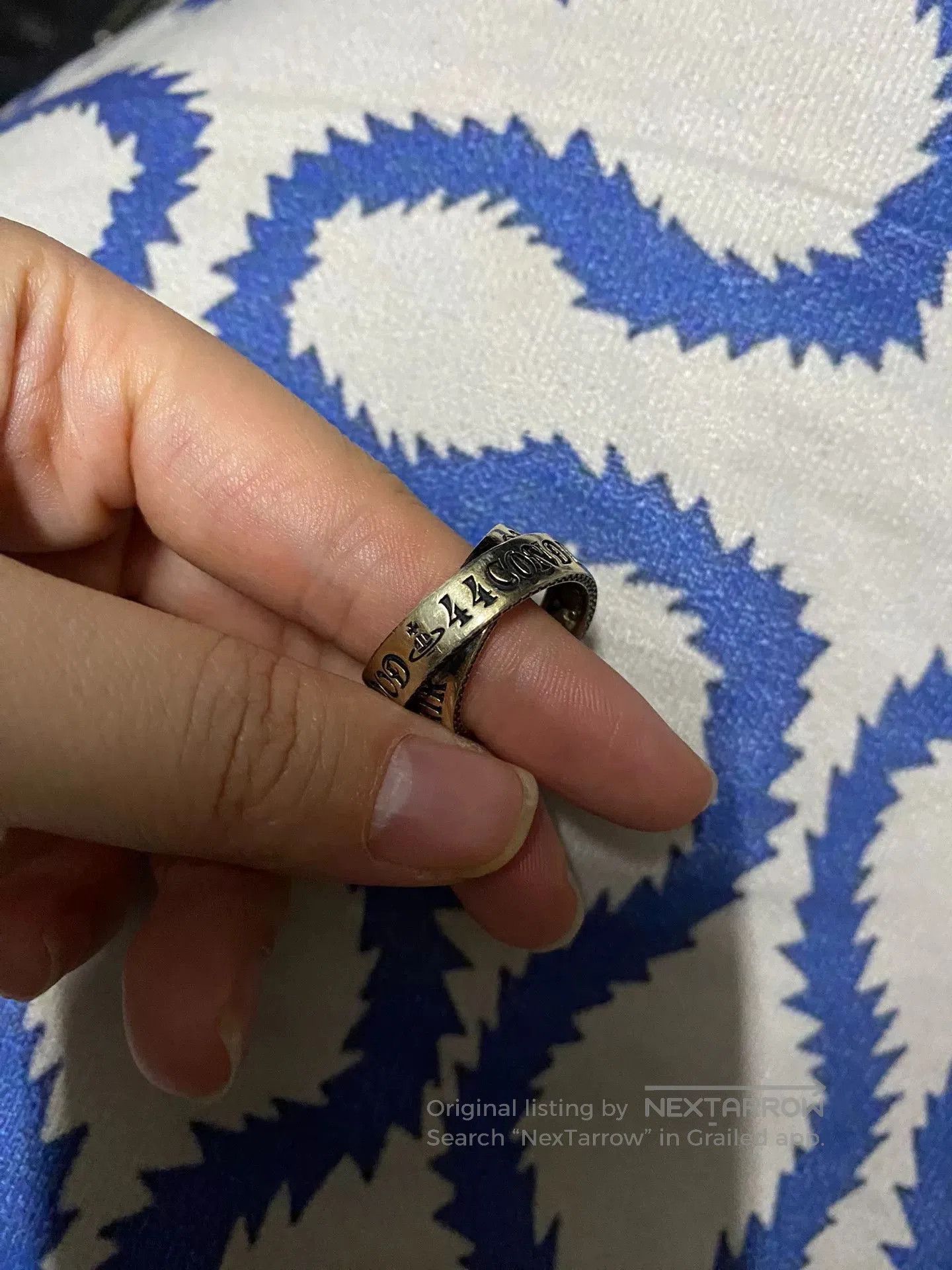 Vivienne Westwood vivienne westwood double-layer silver ring. Size ONE SIZE - 8 Thumbnail