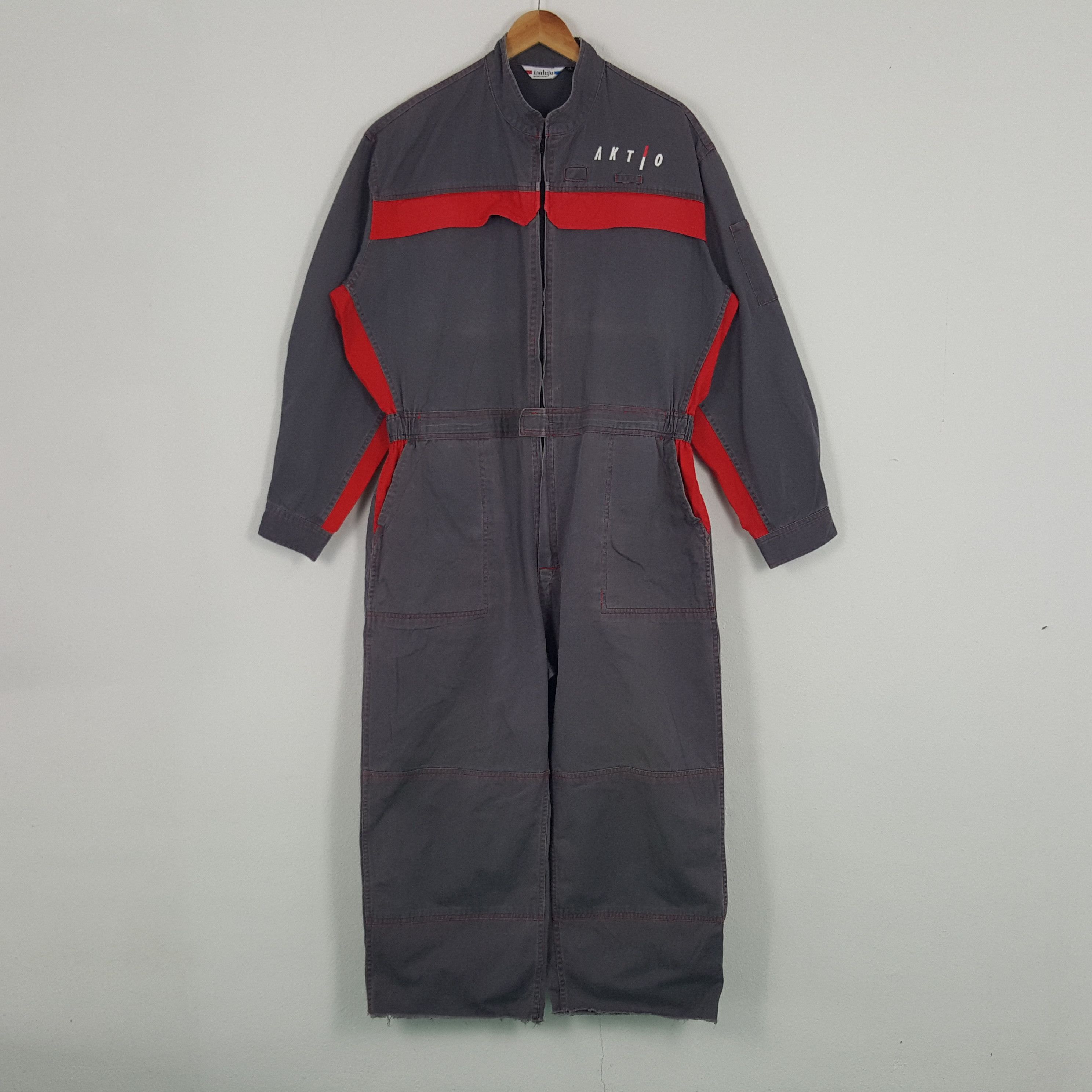 Japanese Brand × Vintage Vintage AKTO Japan Motorsports Baggy Style Coverall Jacket Size US XL / EU 56 / 4 - 4 Thumbnail