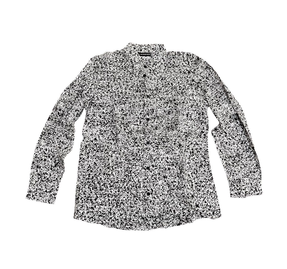 Issey Miyake Issey miyake men abstract print monochrome button up shirt Size US M / EU 48-50 / 2 - 1 Thumbnail