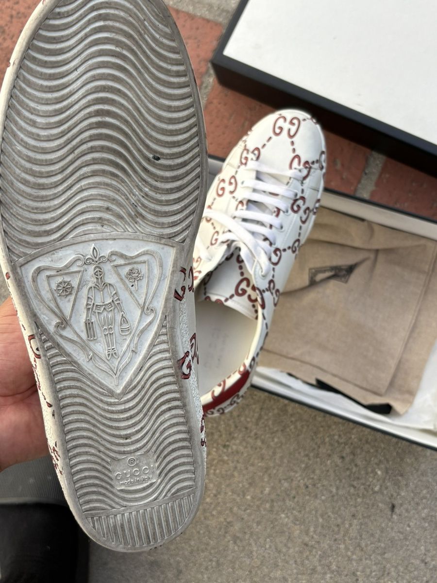 Gucci Gucci GG Print Ace Sneakers Size US 11 / EU 44 - 8 Thumbnail