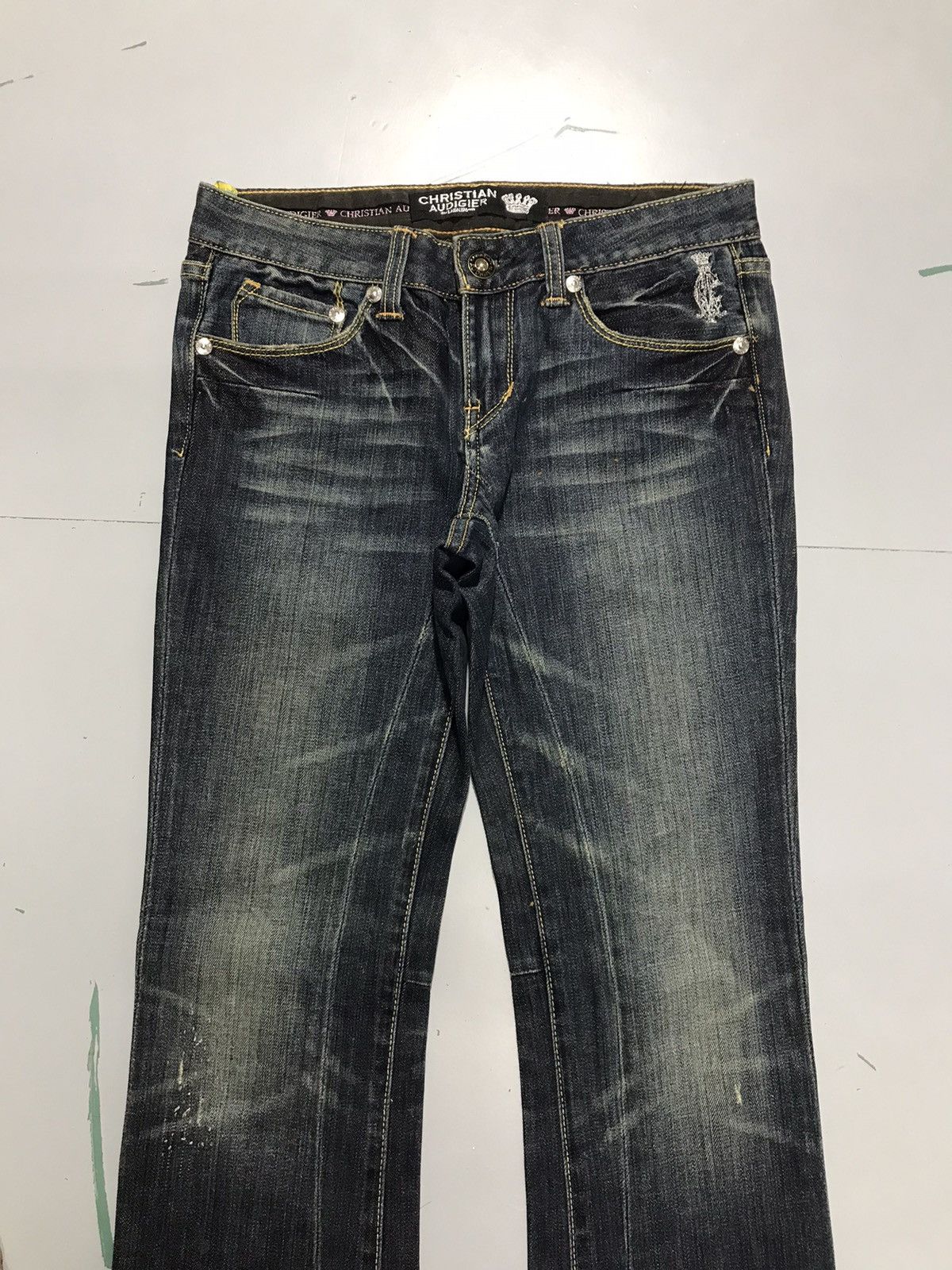 Christian Audigier Vintage christen Audigier embroidered denim Size 30" / US 8 / IT 44 - 5 Thumbnail