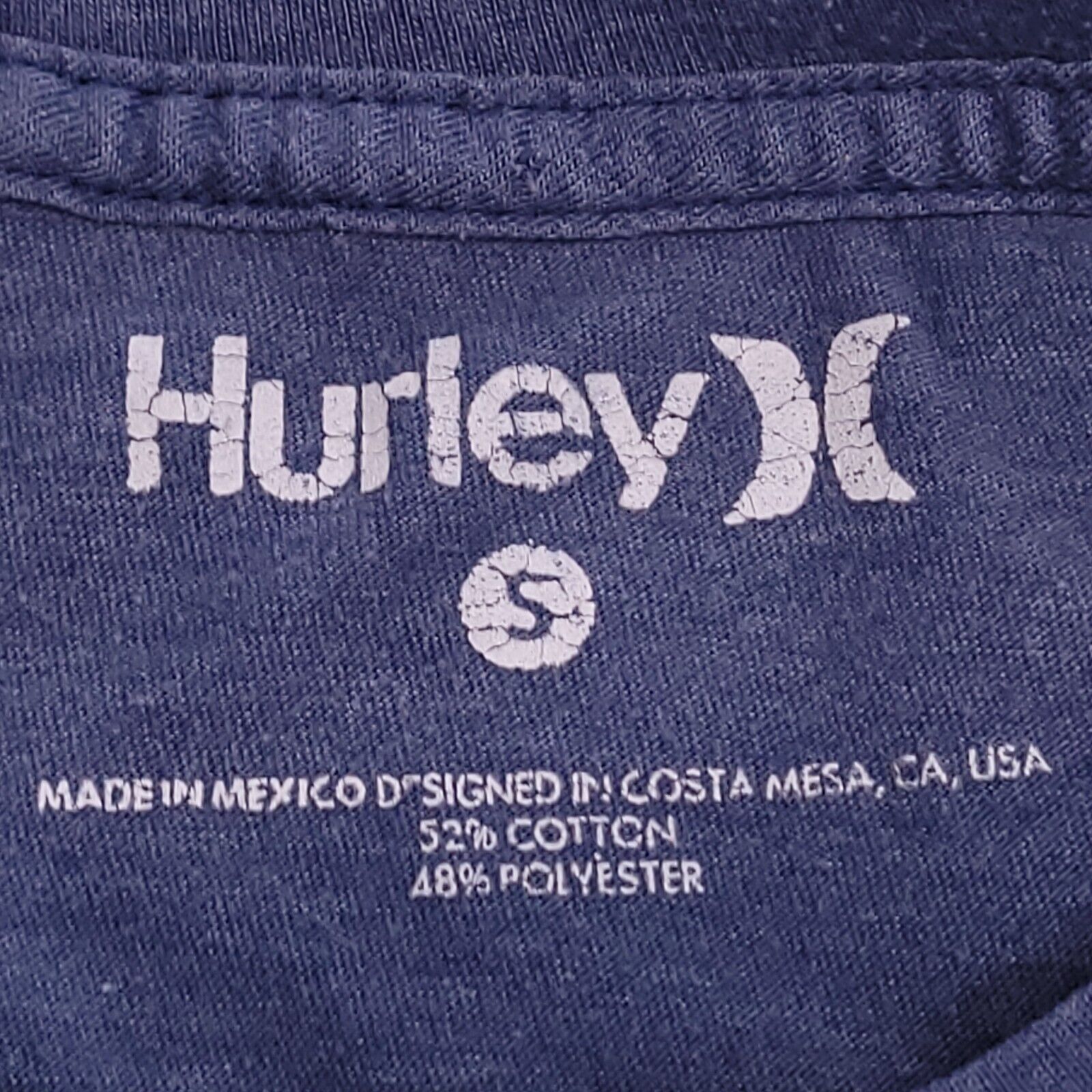 Hurley Hurley Casual Graphic T-Shirt Adult Mens Size Small Blue Size US S / EU 44-46 / 1 - 6 Thumbnail