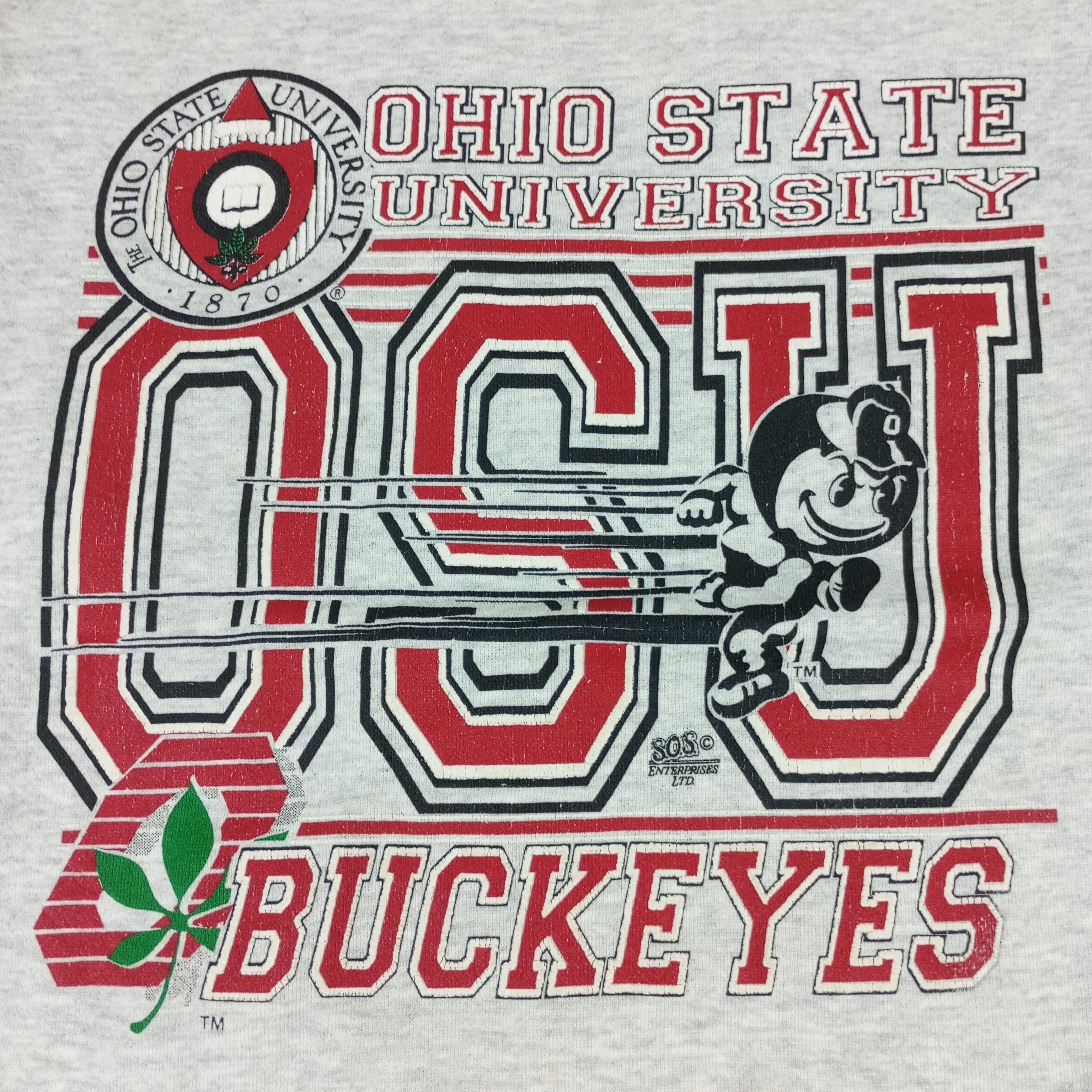 Tultex × Vintage Ohio State University Buckeyes Vintage Distressed Sweatshirt Size US S / EU 44-46 / 1 - 2 Thumbnail