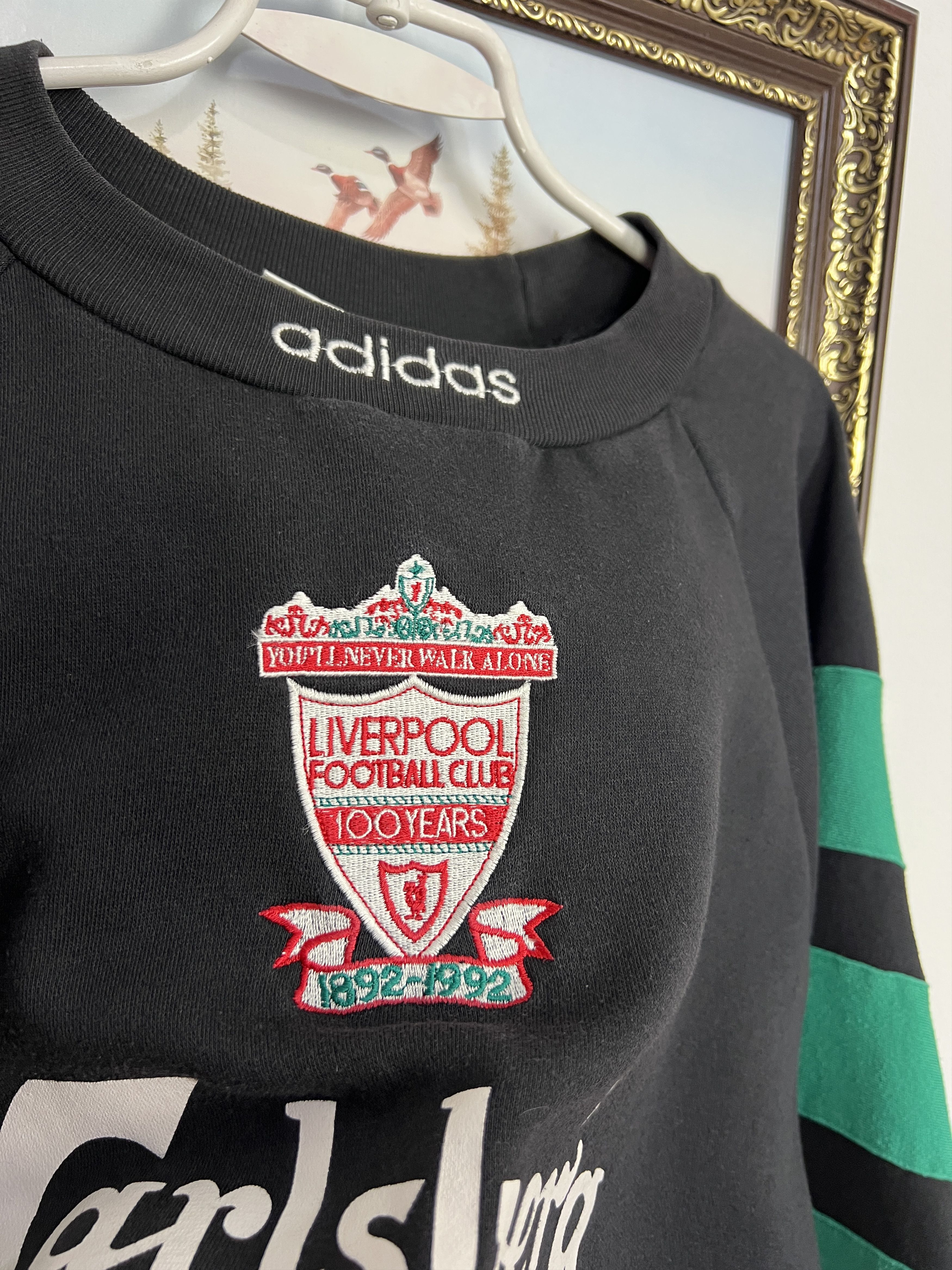 Adidas Liverpool Football Sweatshirt Soccer Track Top Crewneck Size US L / EU 52-54 / 3 - 5 Thumbnail