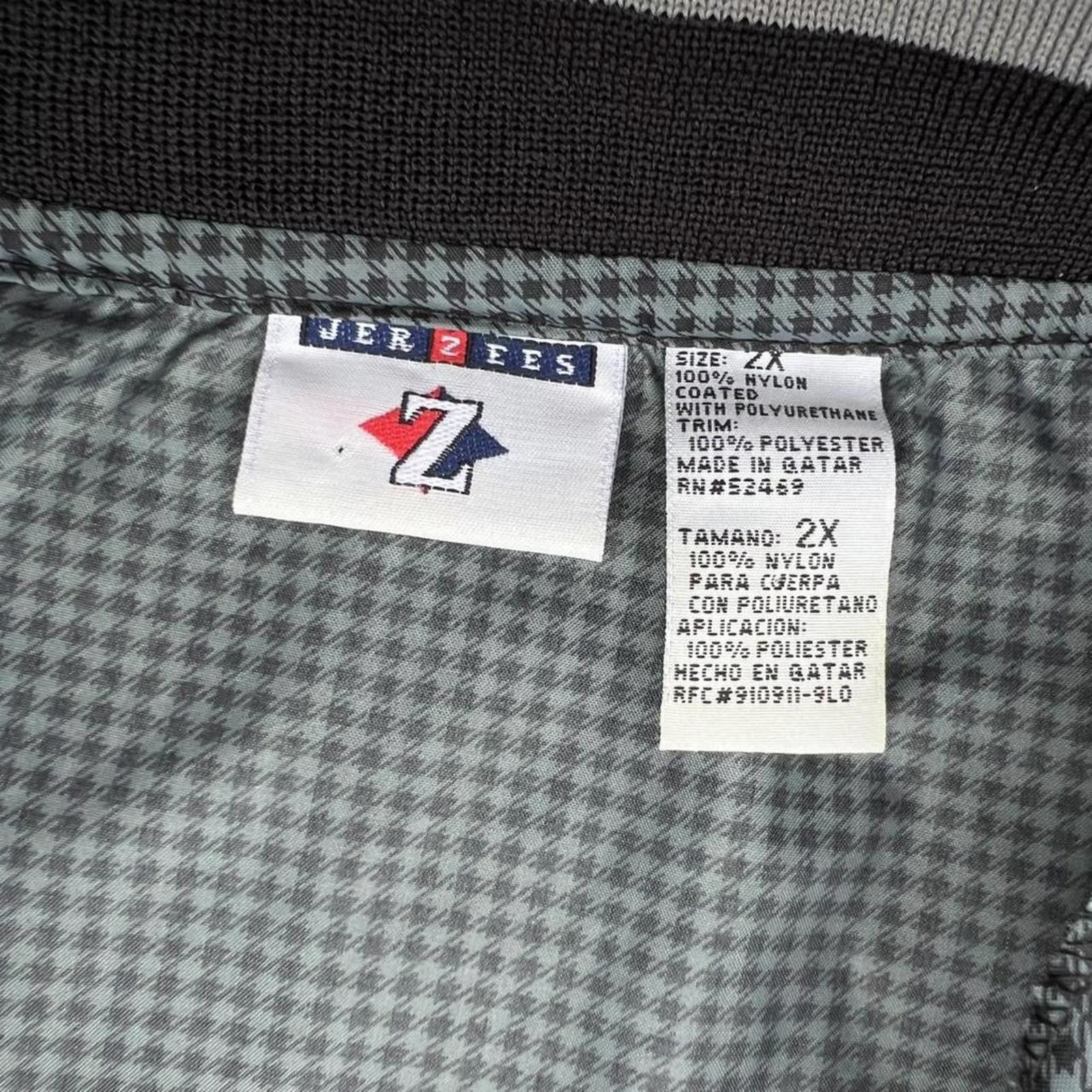 Jerzees Vintage 90s Blue/Black Houndstooth Quarter Zip Windbreaker Size US XXL / EU 58 / 5 - 3 Thumbnail