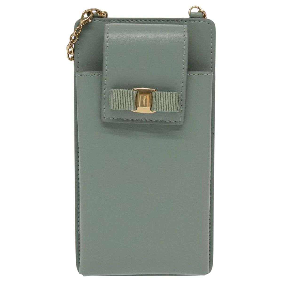 Salvatore Ferragamo Vara Blue Leather Shoulder Bag (Pre-Owned) Size ONE SIZE - 1 Thumbnail