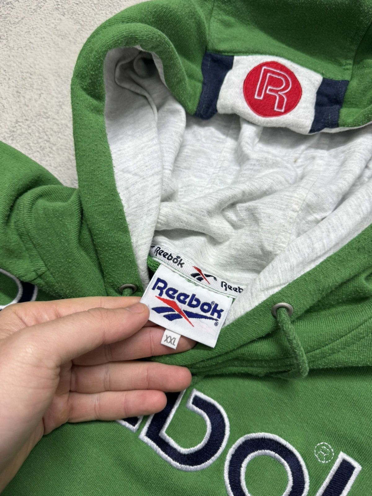 Reebok Vintage Y2k Reebok Big Logo Hoodie 00’s Size US XXL / EU 58 / 5 - 8 Thumbnail