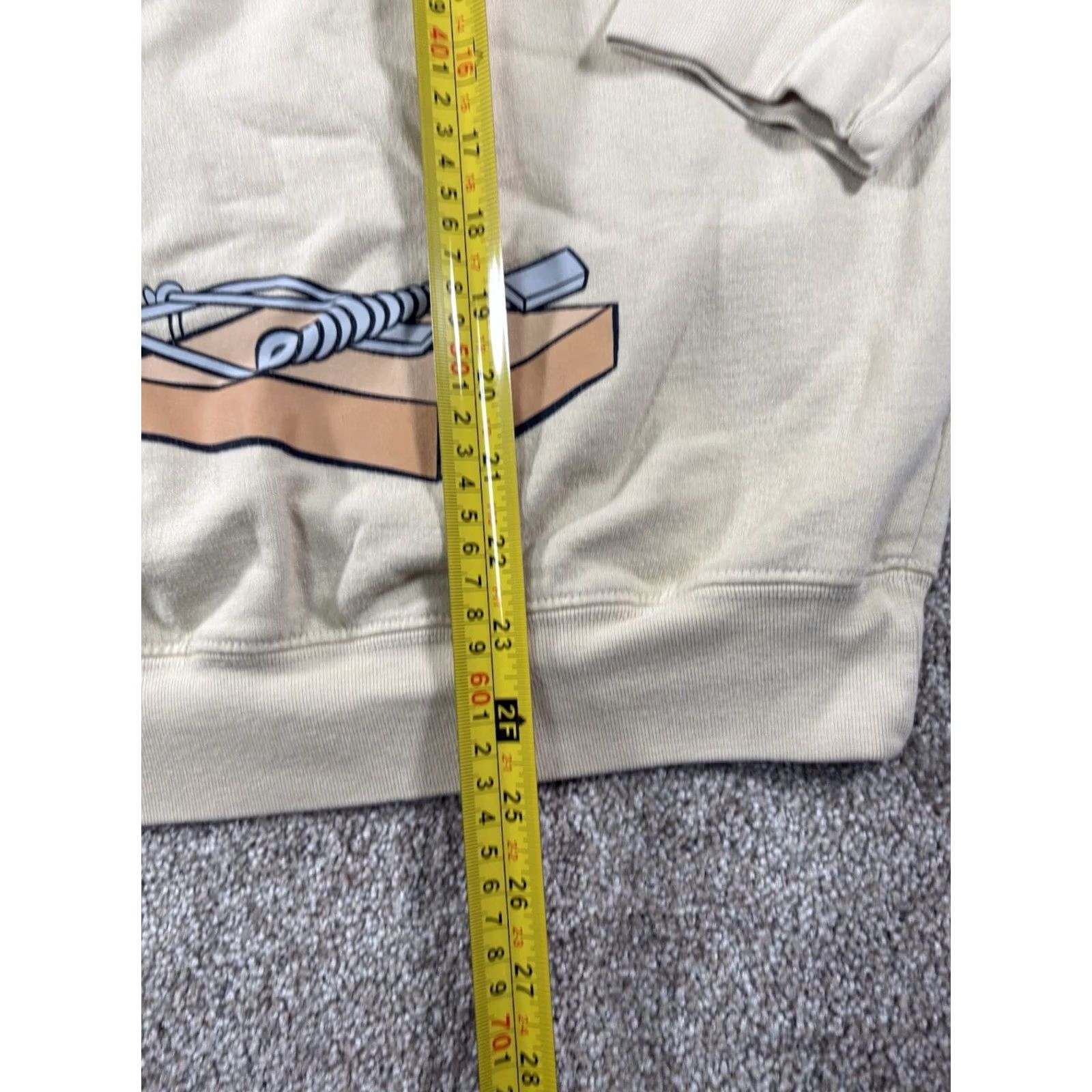 Doublet VINTAGE Tom And Jerry Hoodie Sweatshirt Tan • Adult Size Large Size US L / EU 52-54 / 3 - 4 Thumbnail