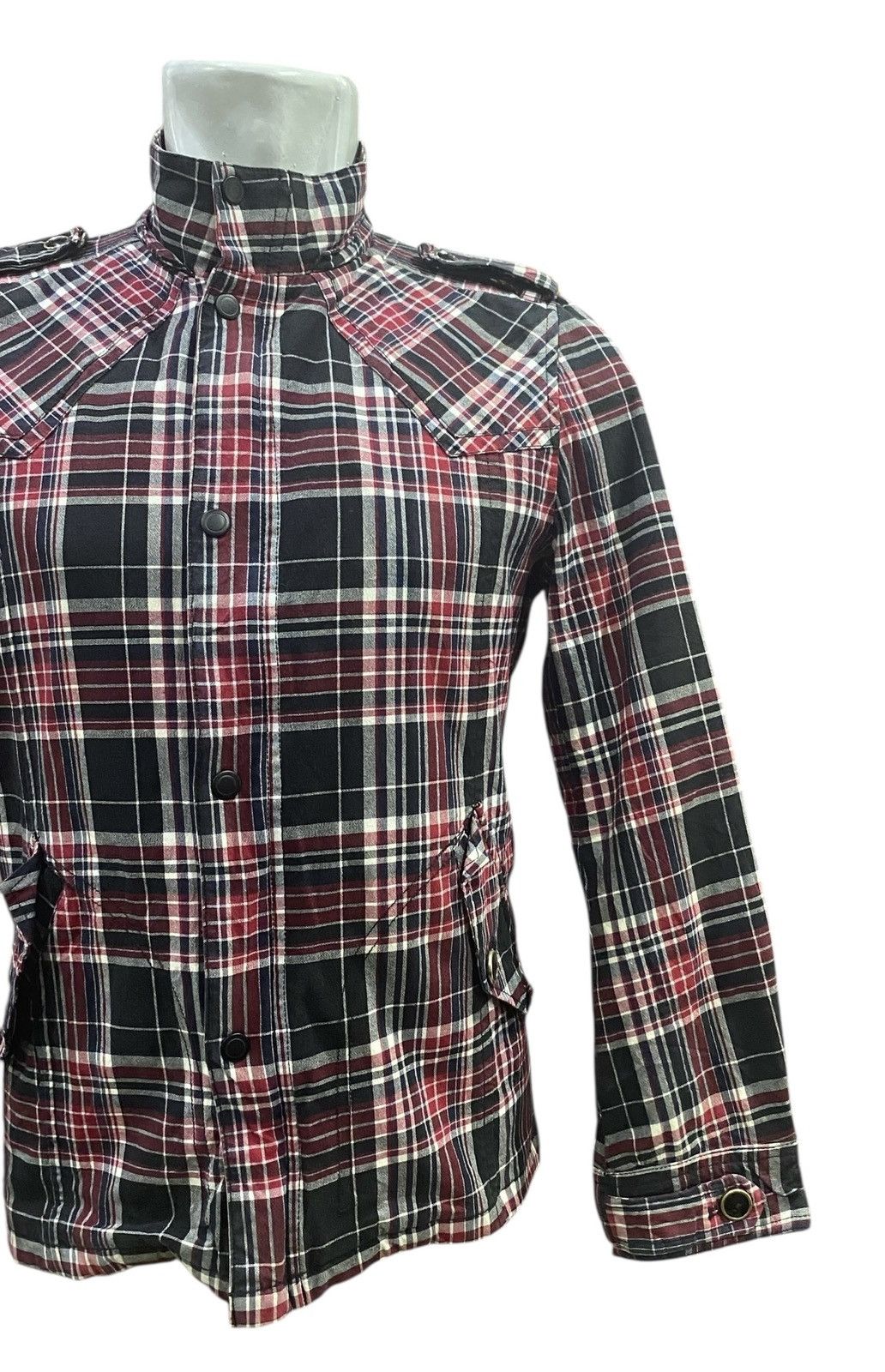 Japanese Brand KLEIN PLUS Homme Checkered Jacket Zipper Size US XXS / EU 40 - 2 Thumbnail