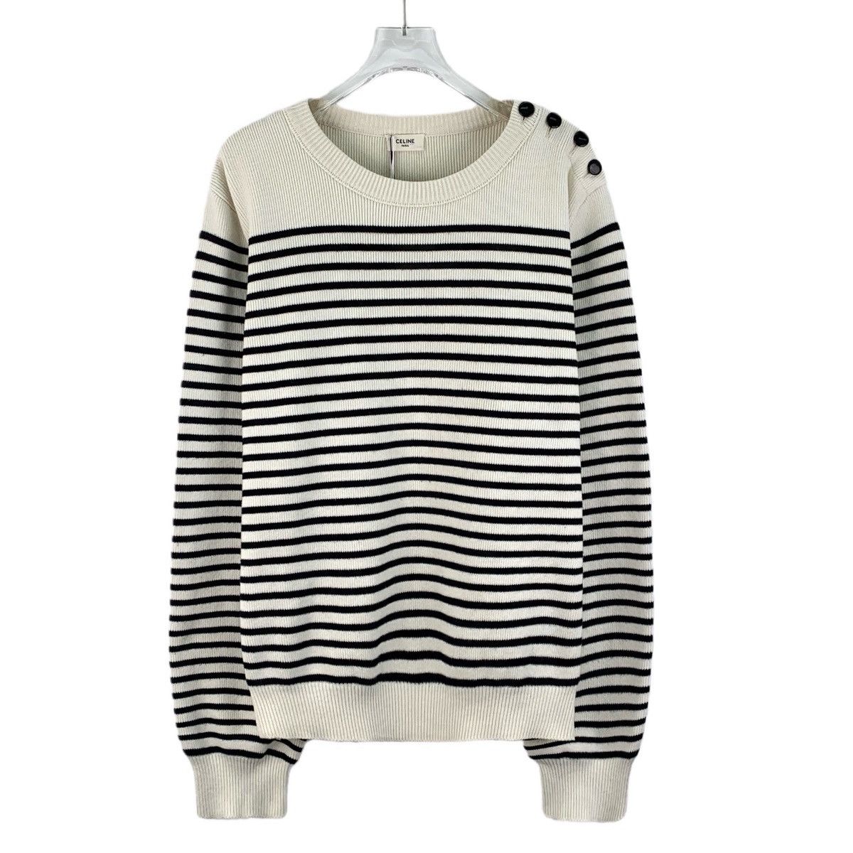 Celine Celine Color-block Striped Long Sleeve Knit Sweater K26WX Size XL / US 12-14 / IT 48-50 - 1 Thumbnail