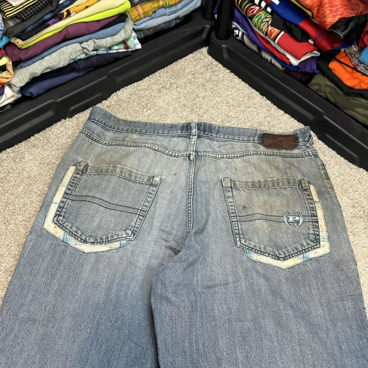Phat Farm × Vintage VTG Y2K Phat Farm Distressed Embroidered Jorts Size US 40 / EU 56 - 5 Thumbnail