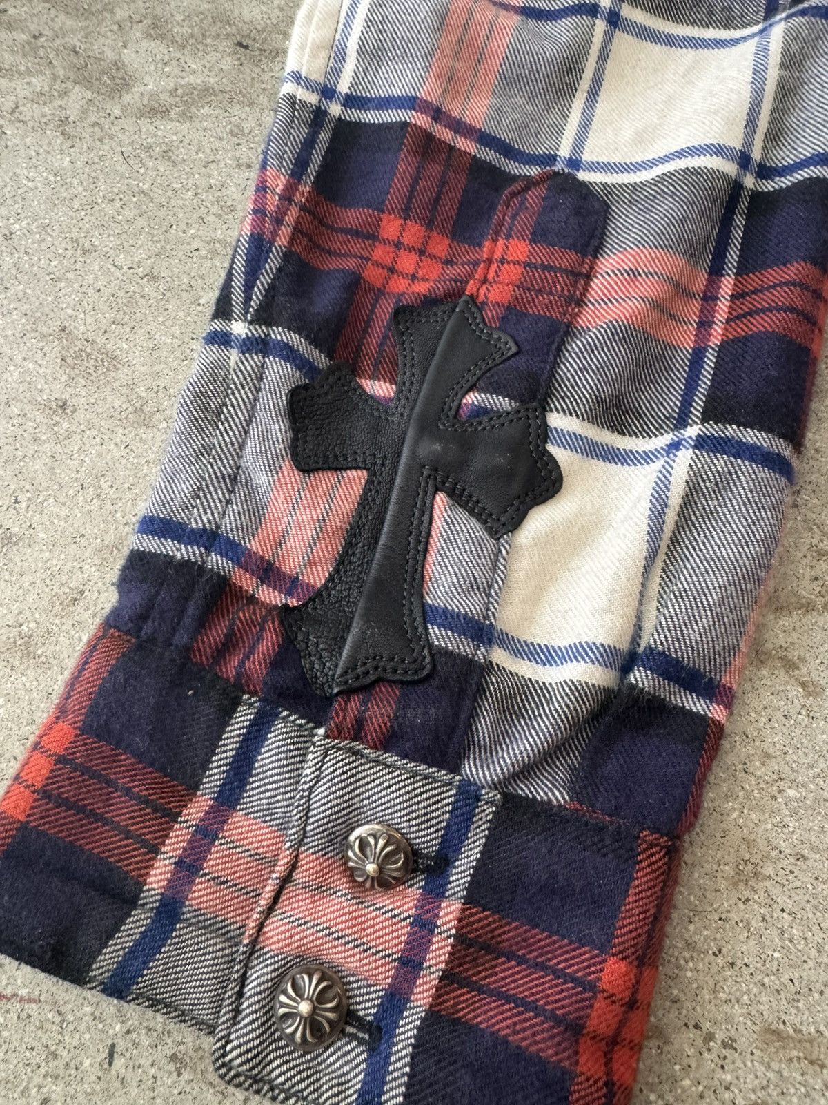 Chrome Hearts CHROME HEARTS FLANNEL PLAID SHIRT JACKET Size US L / EU 52-54 / 3 - 3 Thumbnail