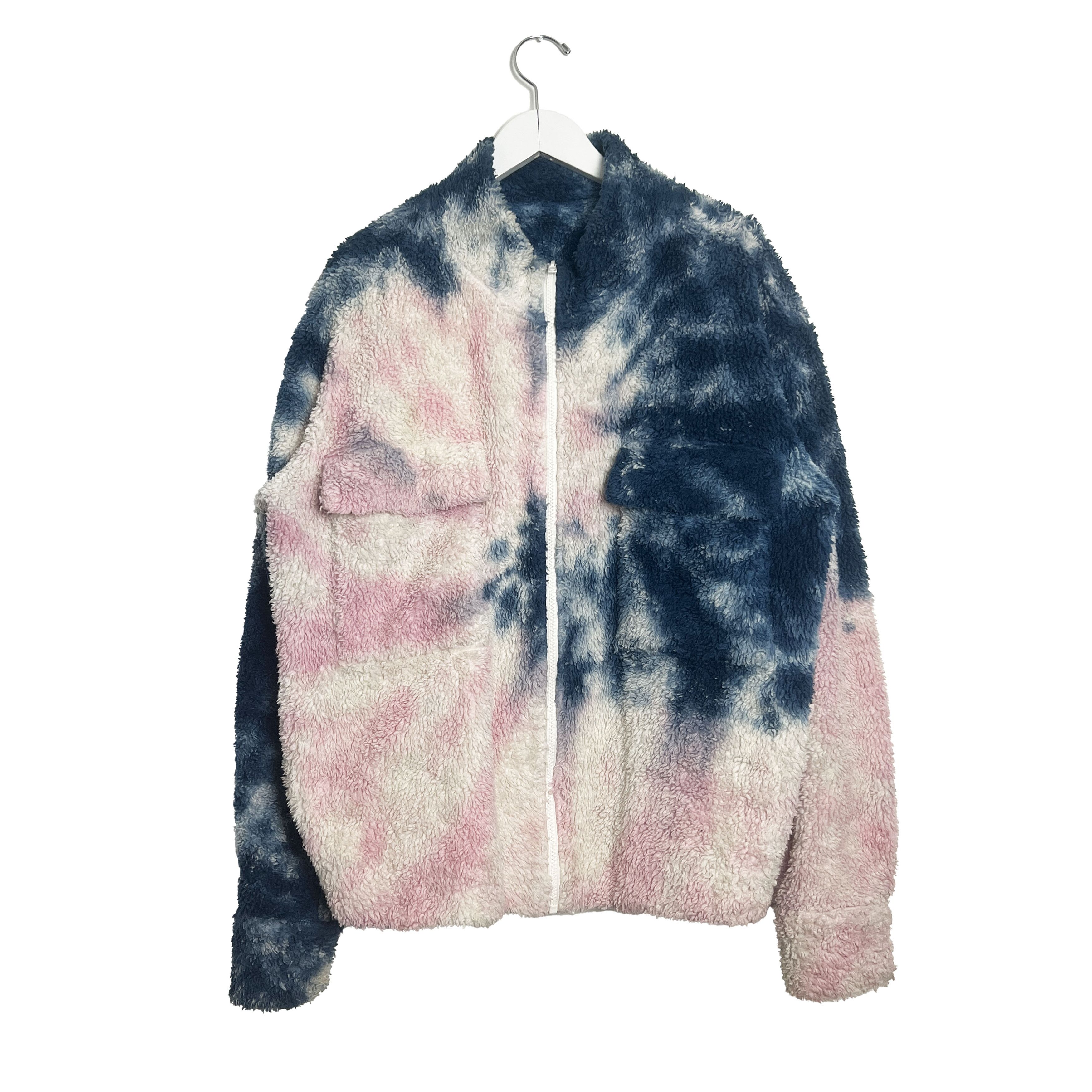 Tie-Dyed Cotton-Blend Fleece Jacket, Men's (Size S)