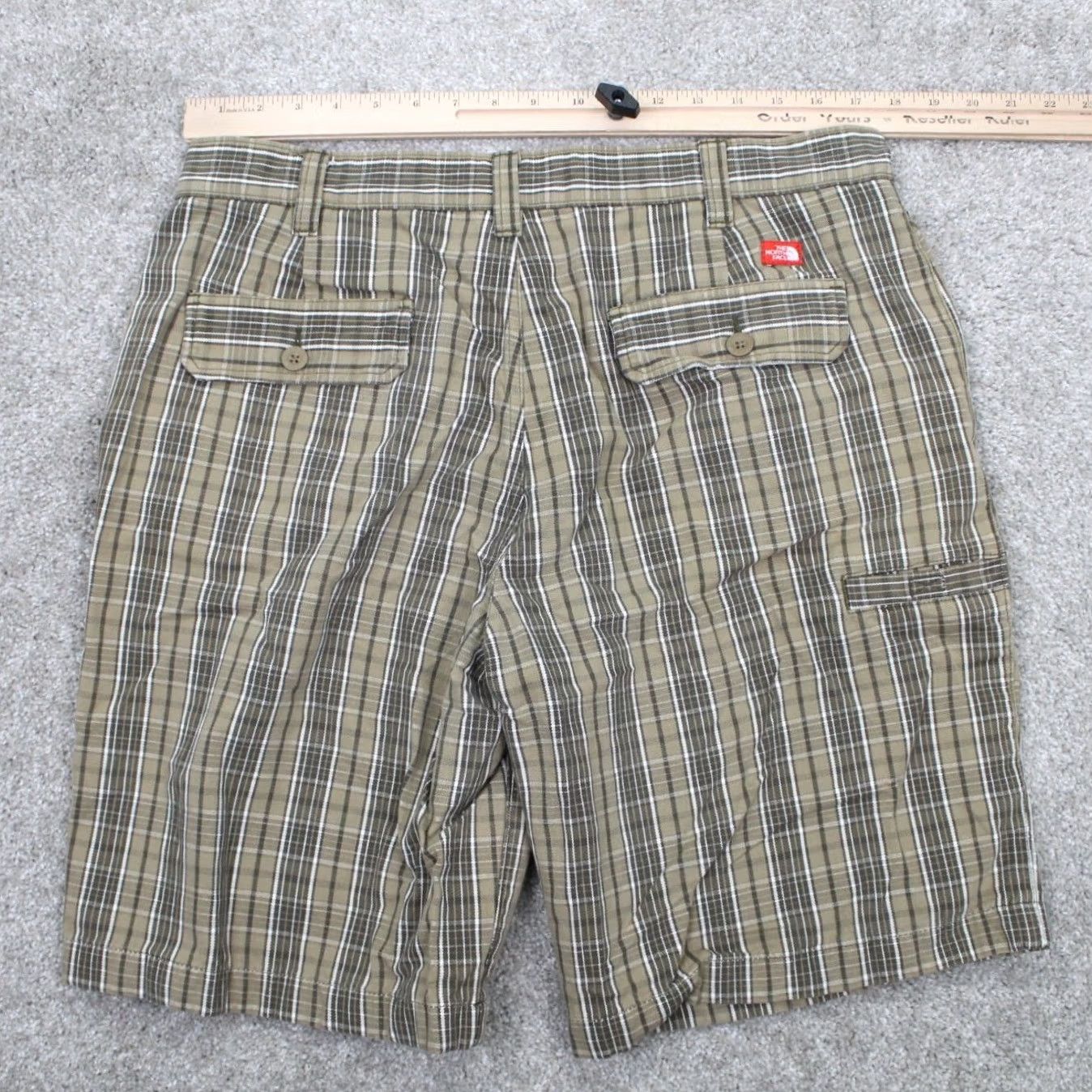 The North Face The North Face Chino Shorts Mens 36 Regular Green/White Plaid Cotton Flat Front Size US 36 / EU 52 - 7 Thumbnail