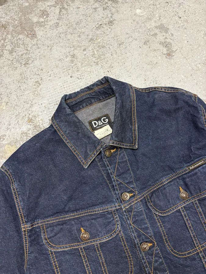 Dolce & Gabbana AW2003 Dolce & Gabbana Blue Cropped Worker Buttoned Denim Jacket Size US M / EU 48-50 / 2 - 3 Thumbnail
