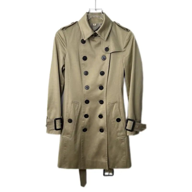 Burberry Burberry Brown Cotton Blend Women's Trench Coat Size L / US 10 / IT 46 - 1 Thumbnail