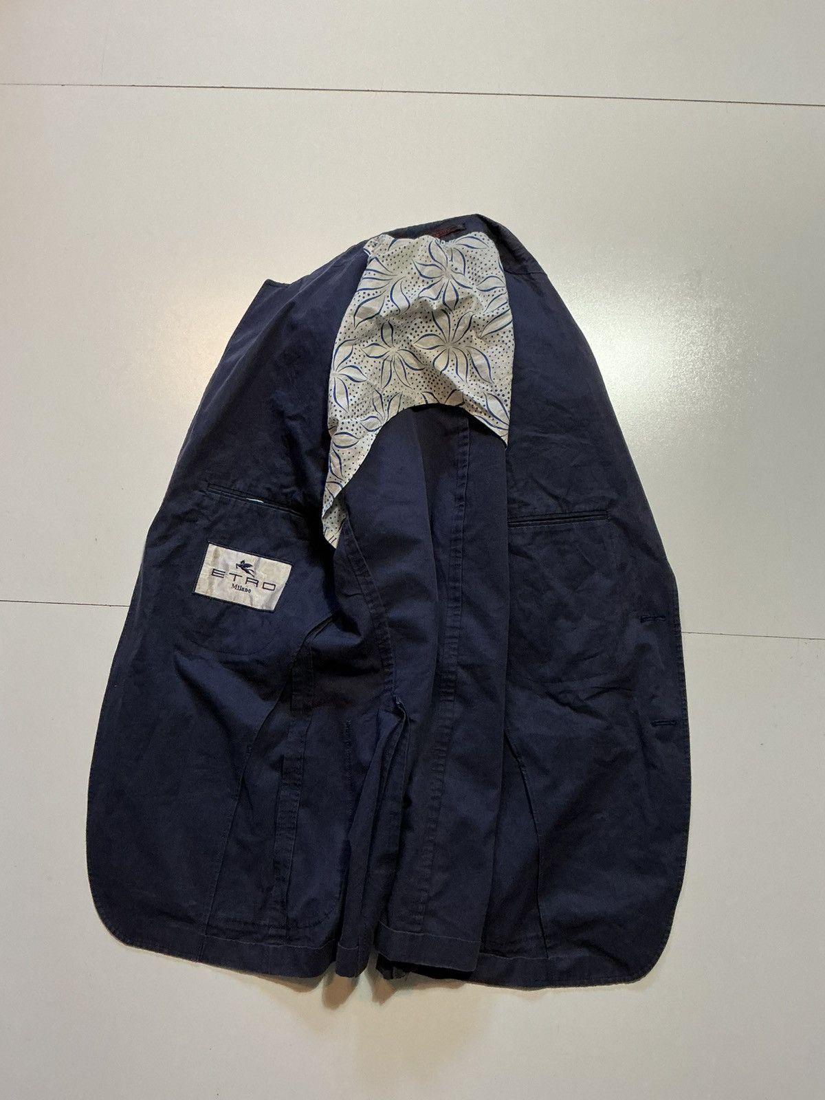 Etro Etro Milano Two Button Navy Blue Sportscoat Blazer Jacket Size US S / EU 44-46 / 1 - 3 Thumbnail