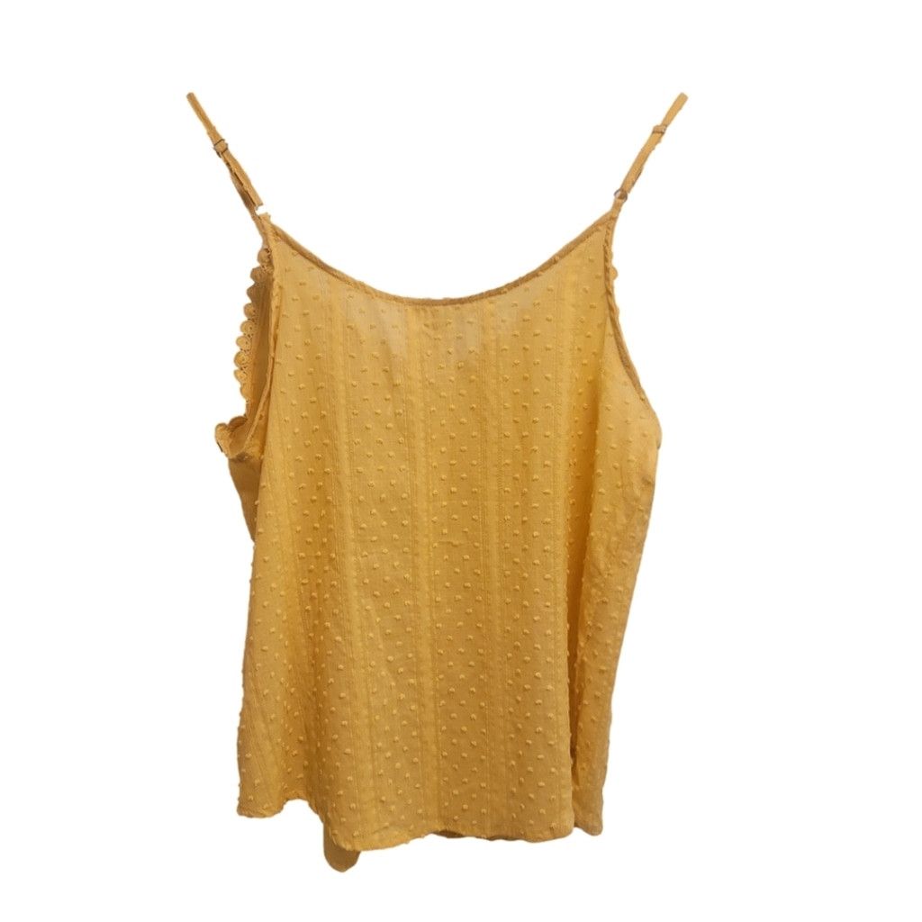 Other NWT Mine Yellow Crochet Dot Print Sleeveless Cami Blouse Size S / US 4 / IT 40 - 3 Thumbnail
